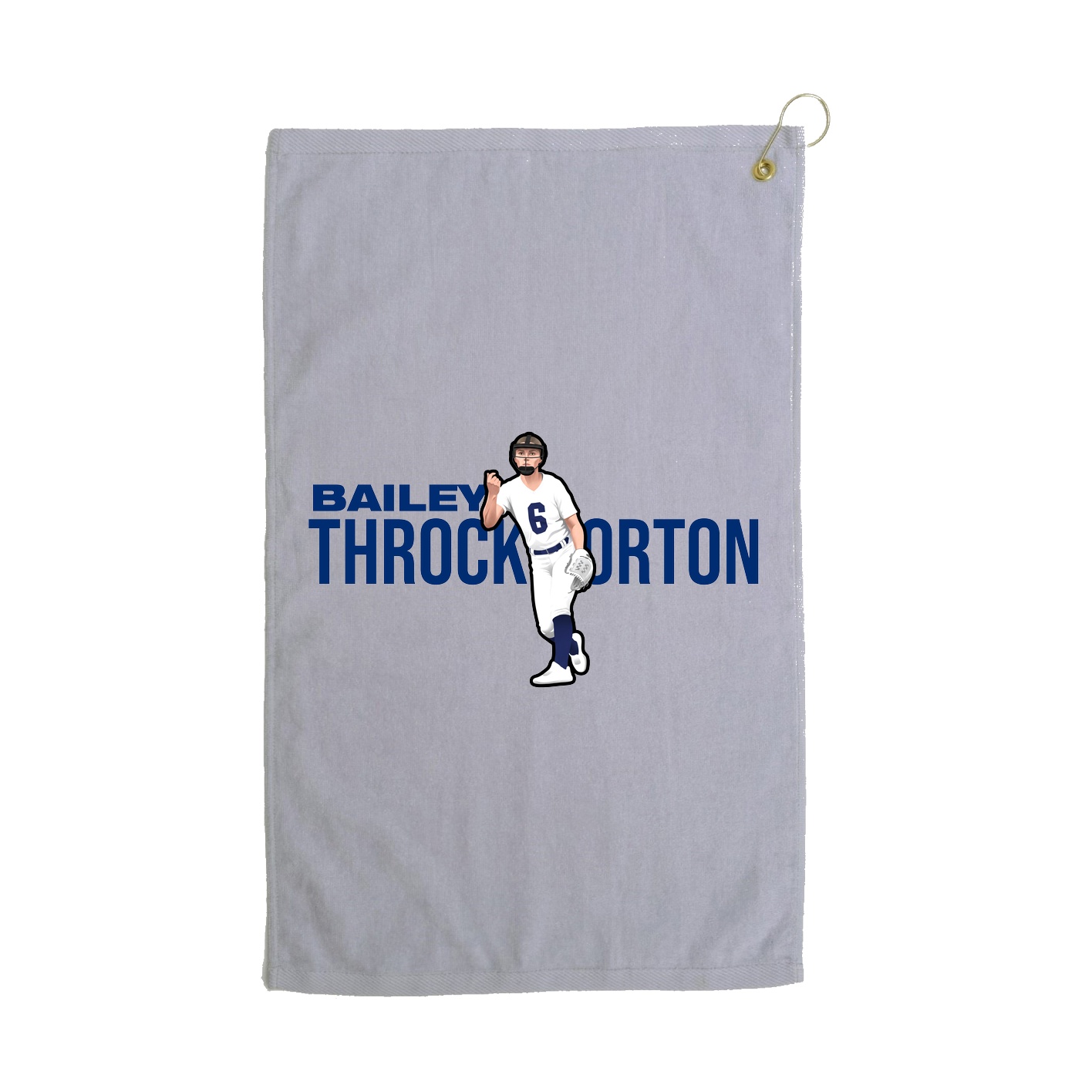 Golf Towel — Player Name in Grey