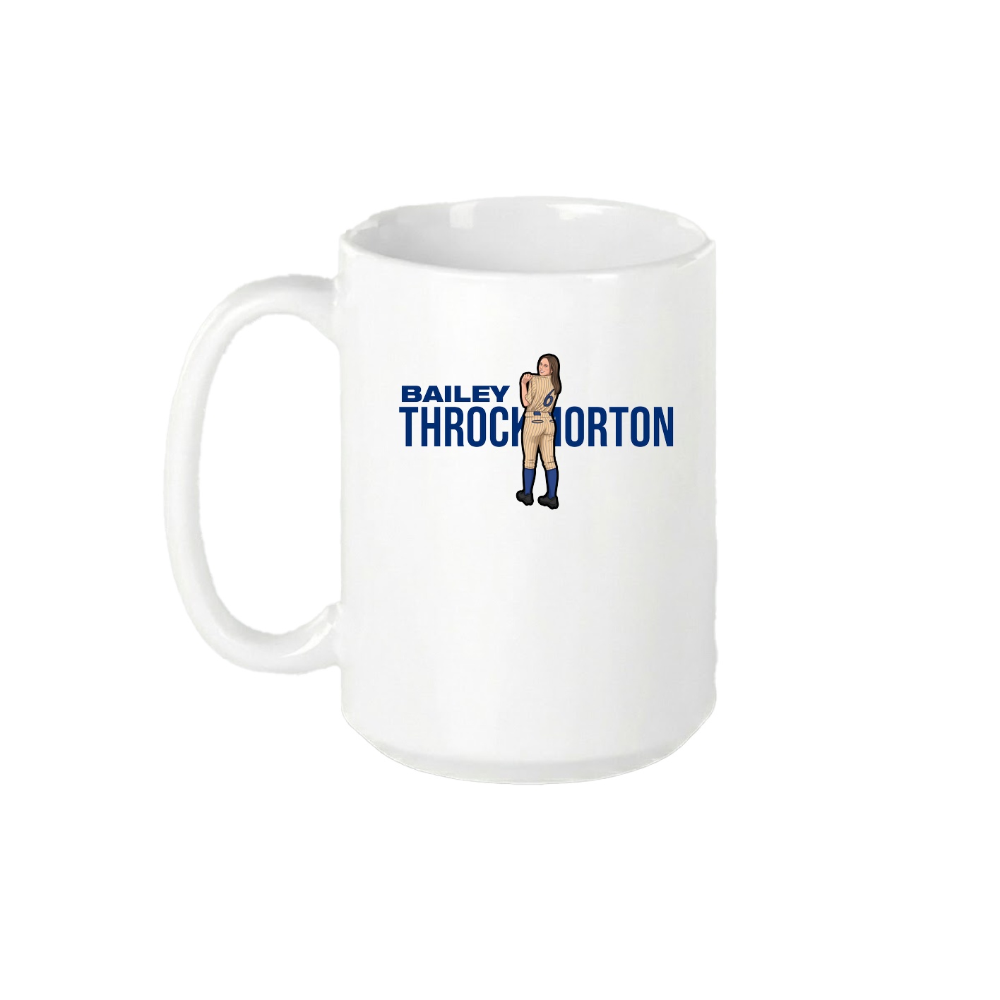 15oz Coffee Mug — Player Name in White