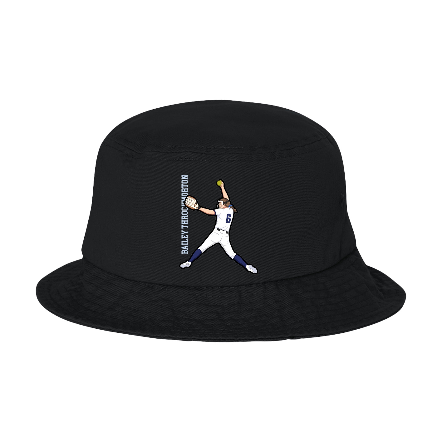 Bucket Cap — Name Vertical in Black