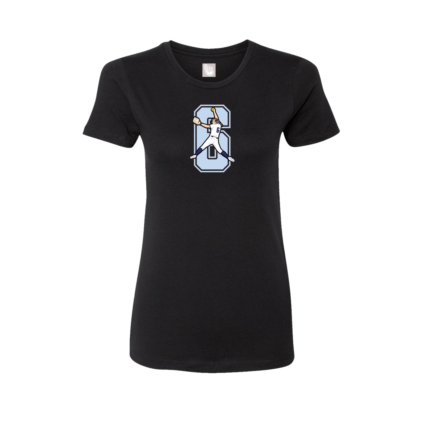 Womens Tee — Number in Black