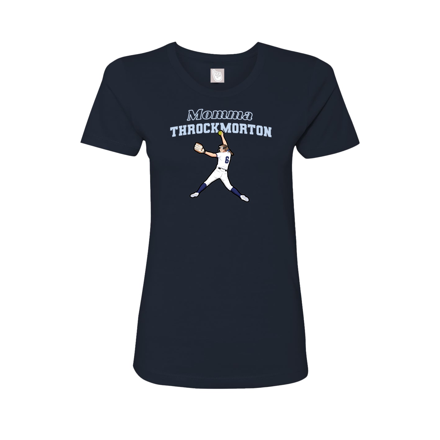 Womens Tee — Mothers Day Block in Navy