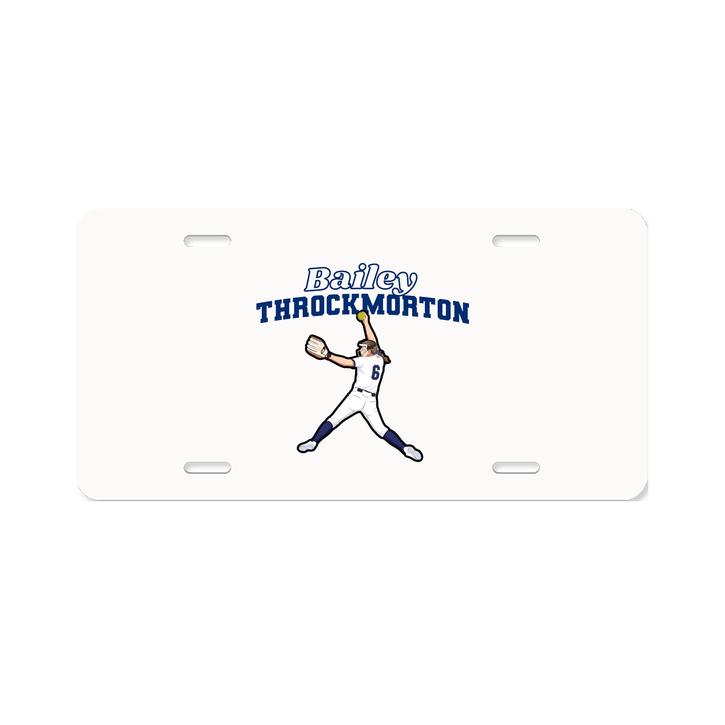 License Plate — Name Arch in Classic