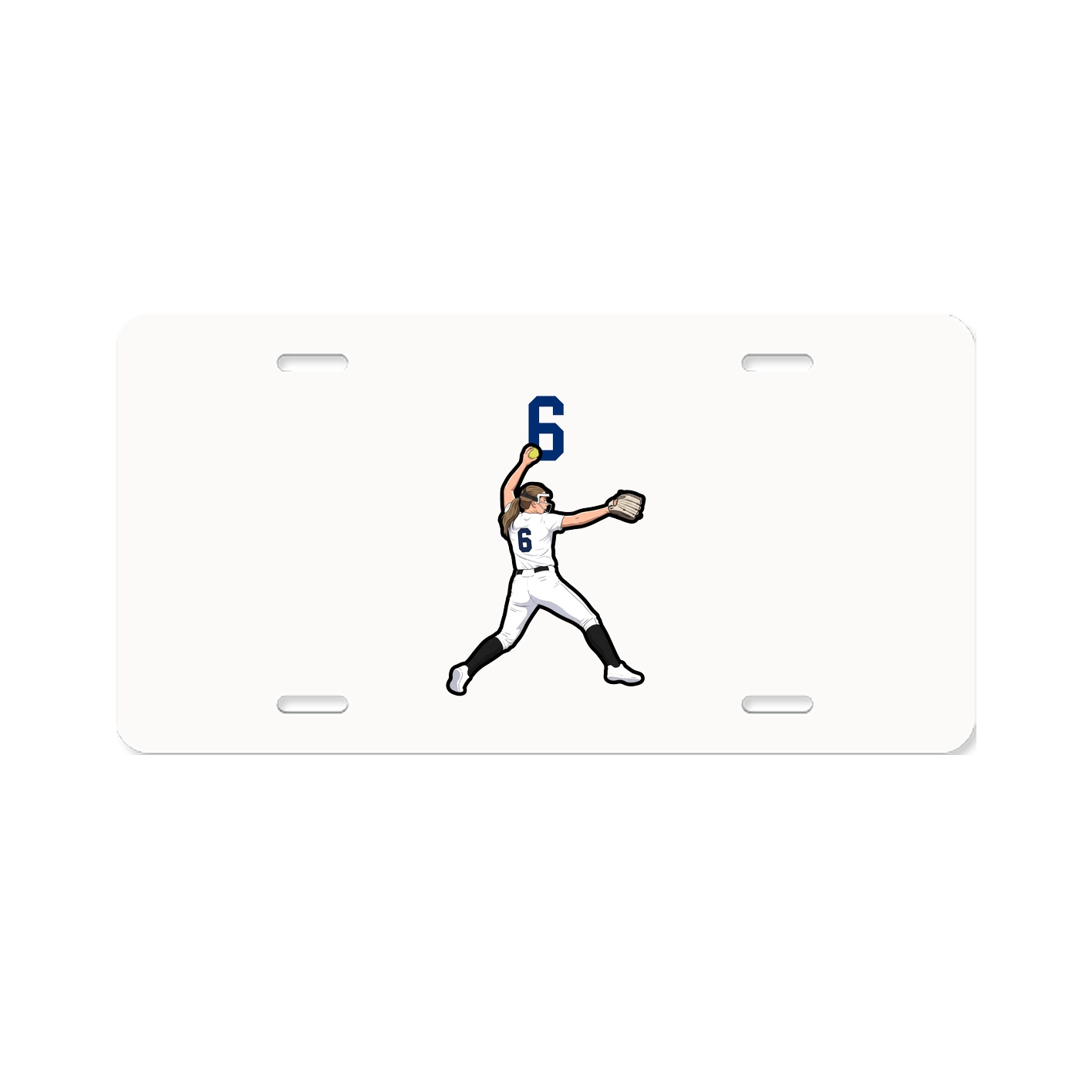 License Plate — Number Top in Classic