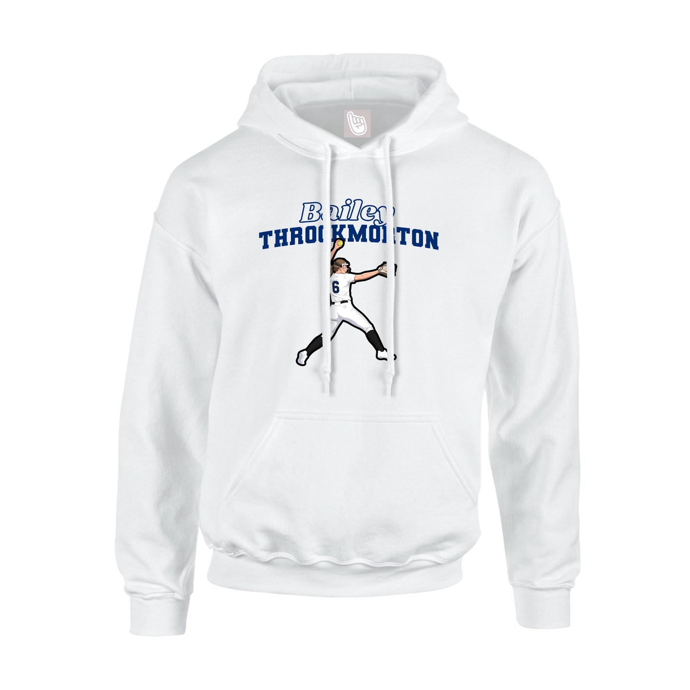 Hoodie — Name Arch in White