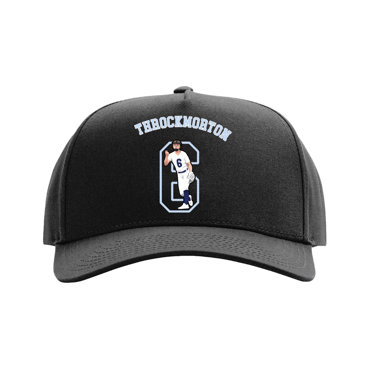 Full Fabric Five-Panel Champ Cap — Shirsey Arch in Black