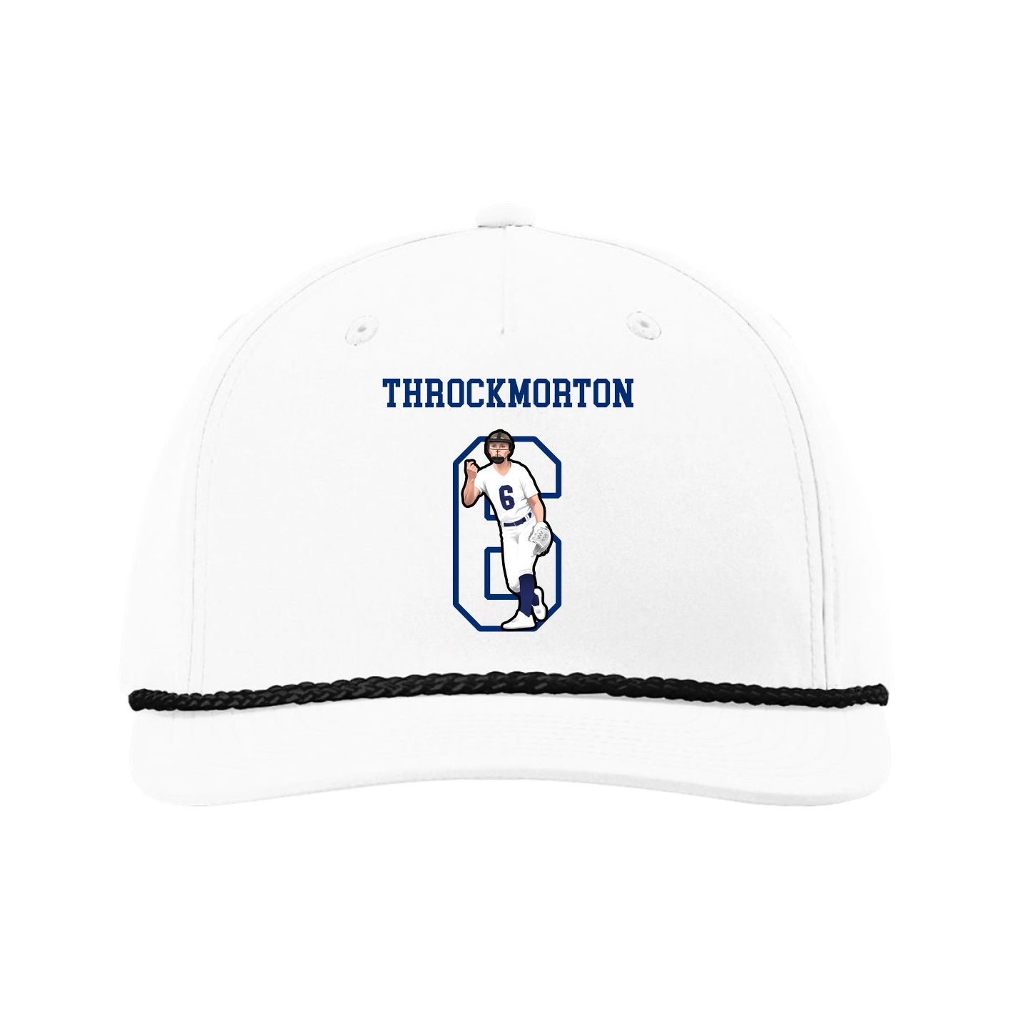 Five-Panel Classic Rope Cap — Shirsey in White