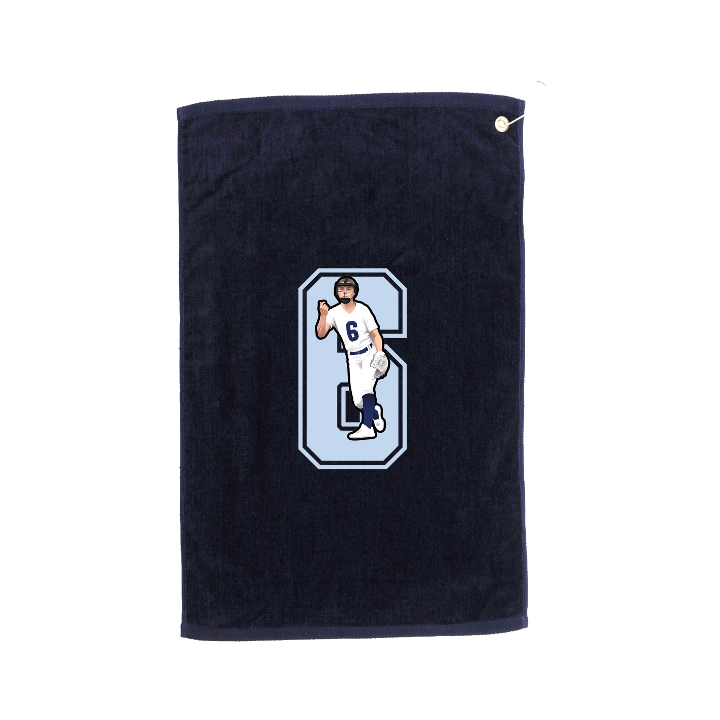 Golf Towel — Number in Navy