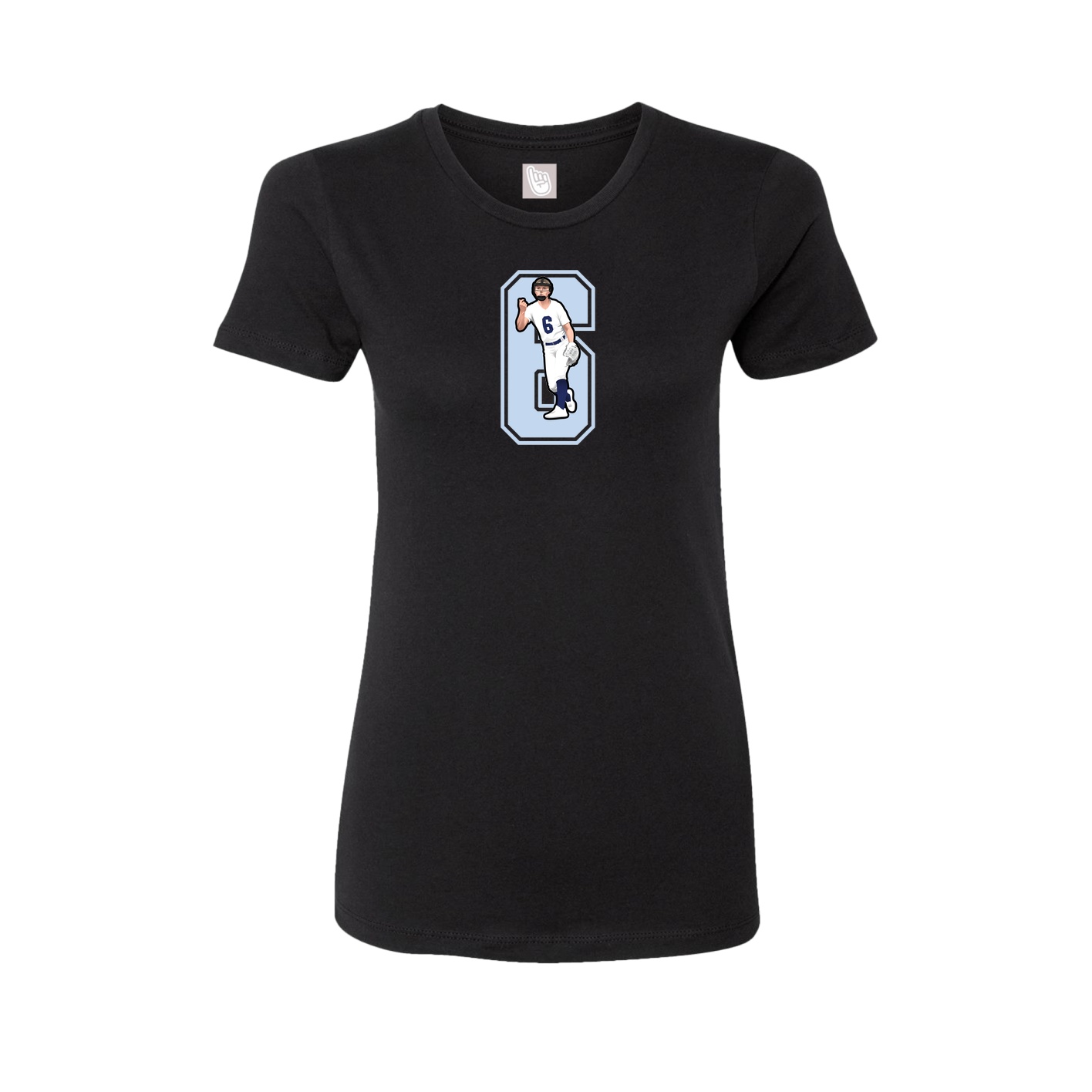 Womens Tee — Number in Black