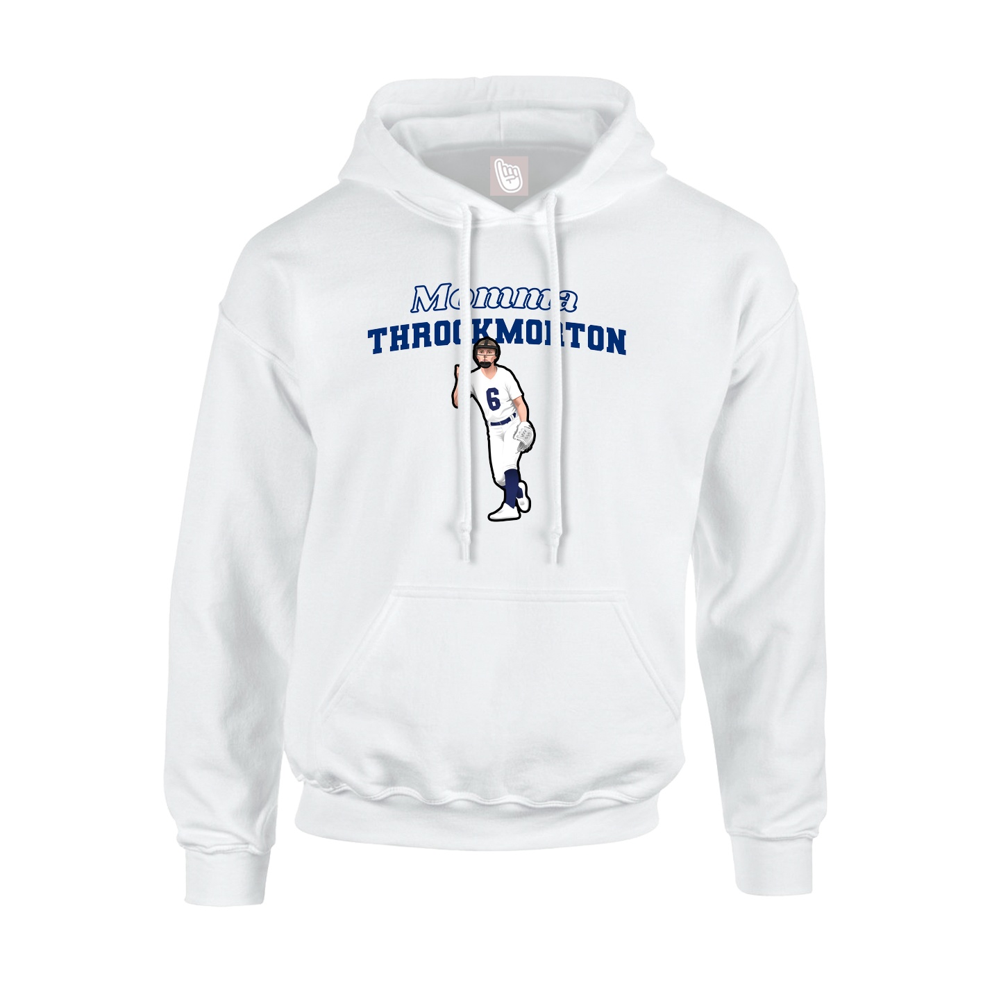Youth Hoodie — Mothers Day Block in White