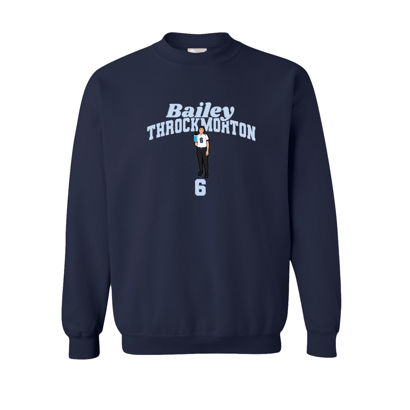 Fleece Crew — Signature Arch in Navy