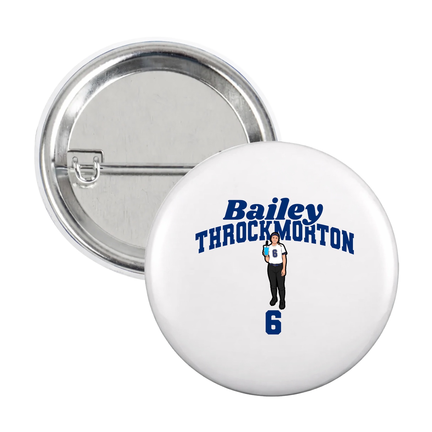 Game Day Button — Signature Arch in White