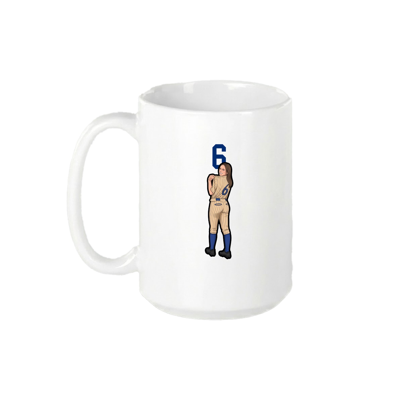 15oz Coffee Mug — Number Top in White