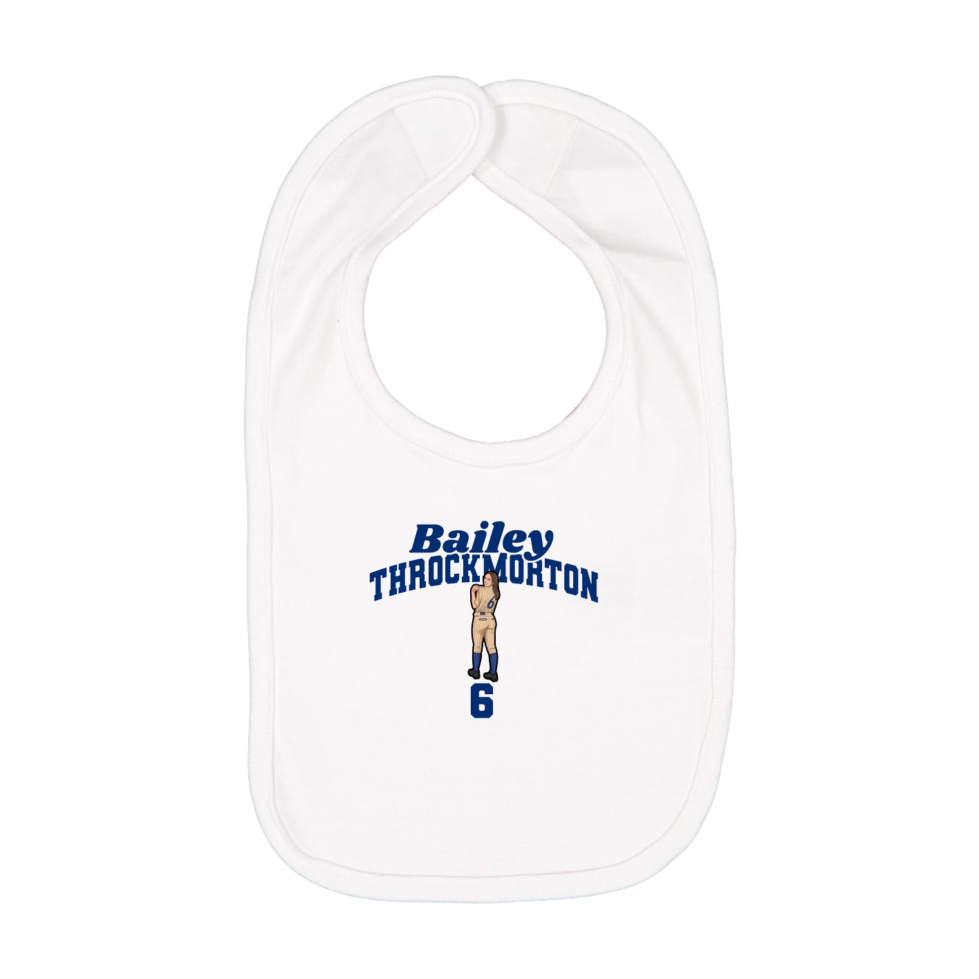 Infant Bib — Signature Arch in White