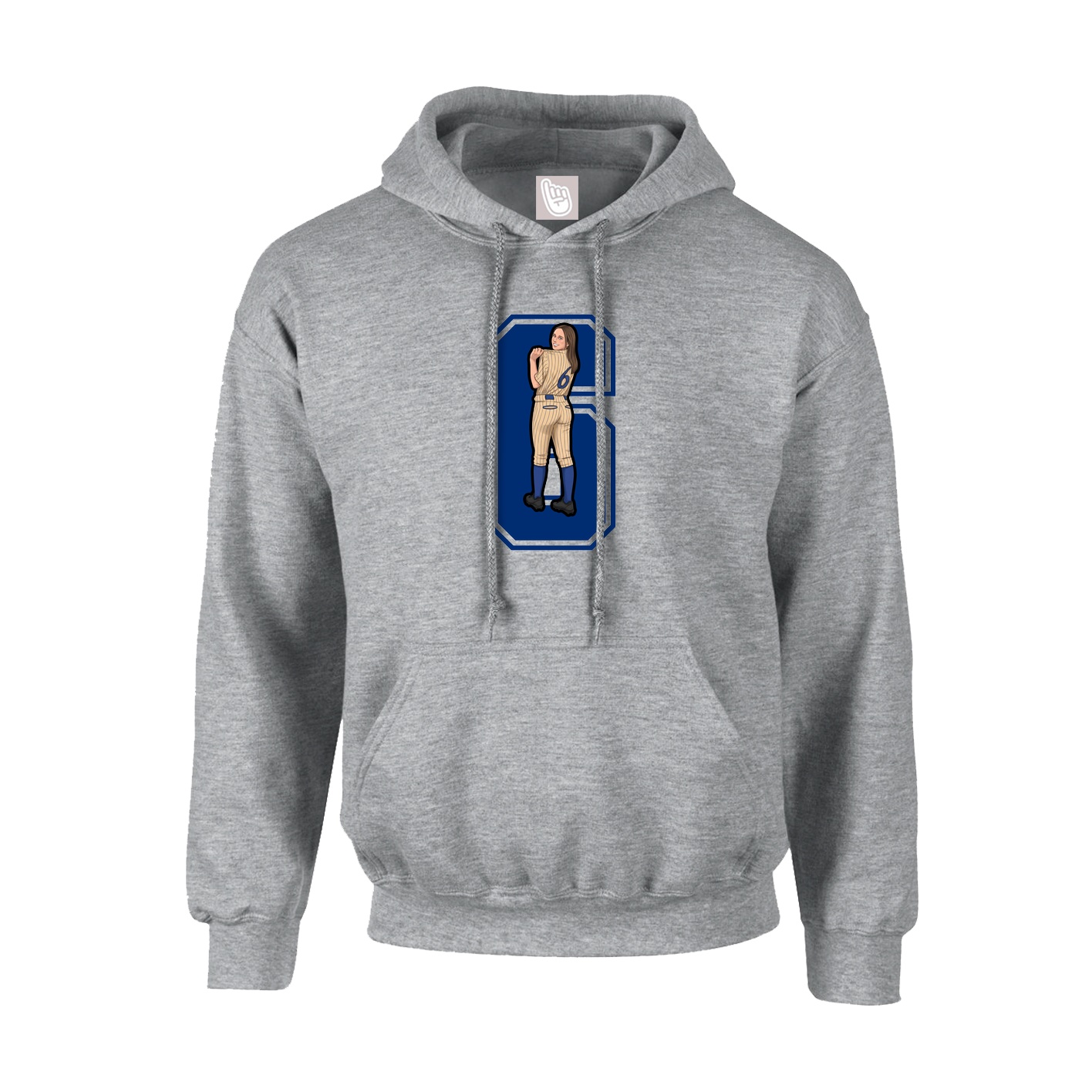 Hoodie — Number in Grey