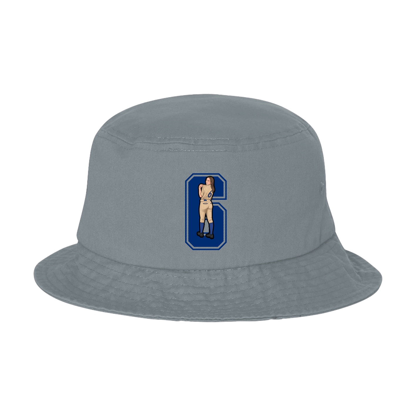 Bucket Cap — Number in Grey