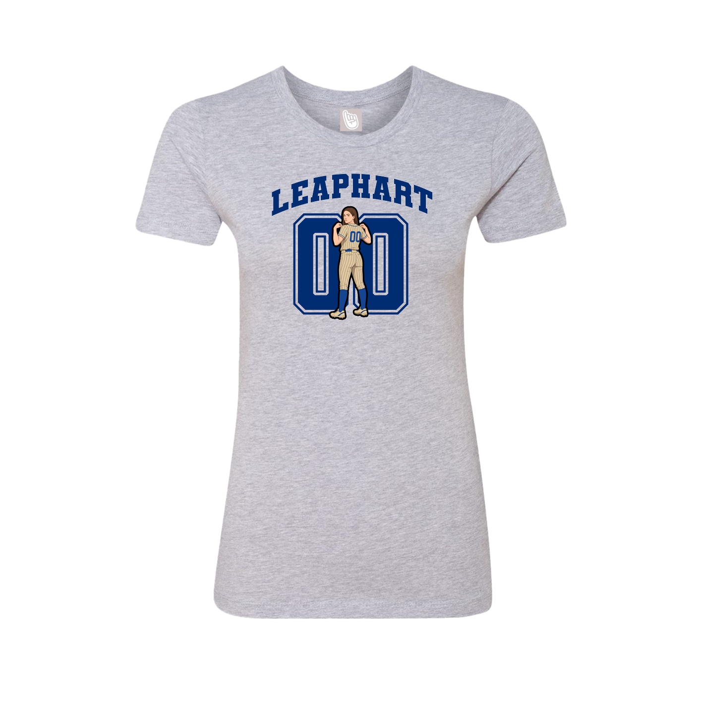 Fitted Women's Tee — Number in Grey