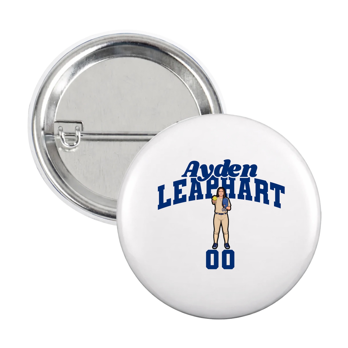 Game Day Button — Signature Arch in White