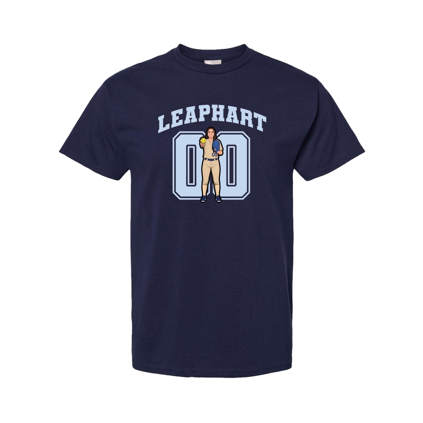 Youth Tee — Number in Navy