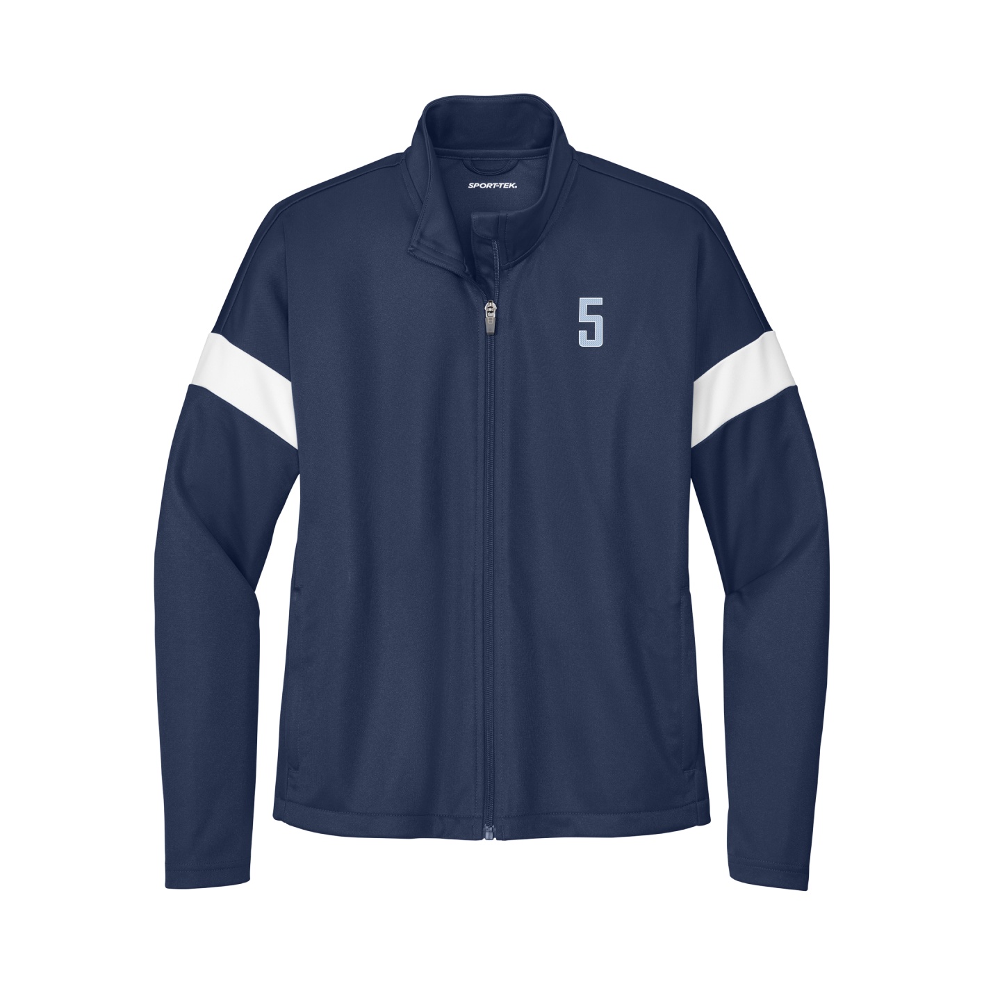 Womens Team Travel Full-Zip Jacket — Front Shirsy in Navy/White