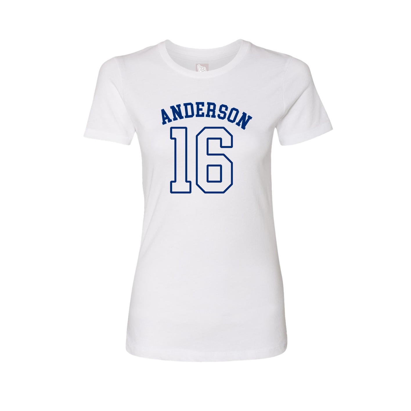 Fitted Women's Tee — Shirsey Arch in White