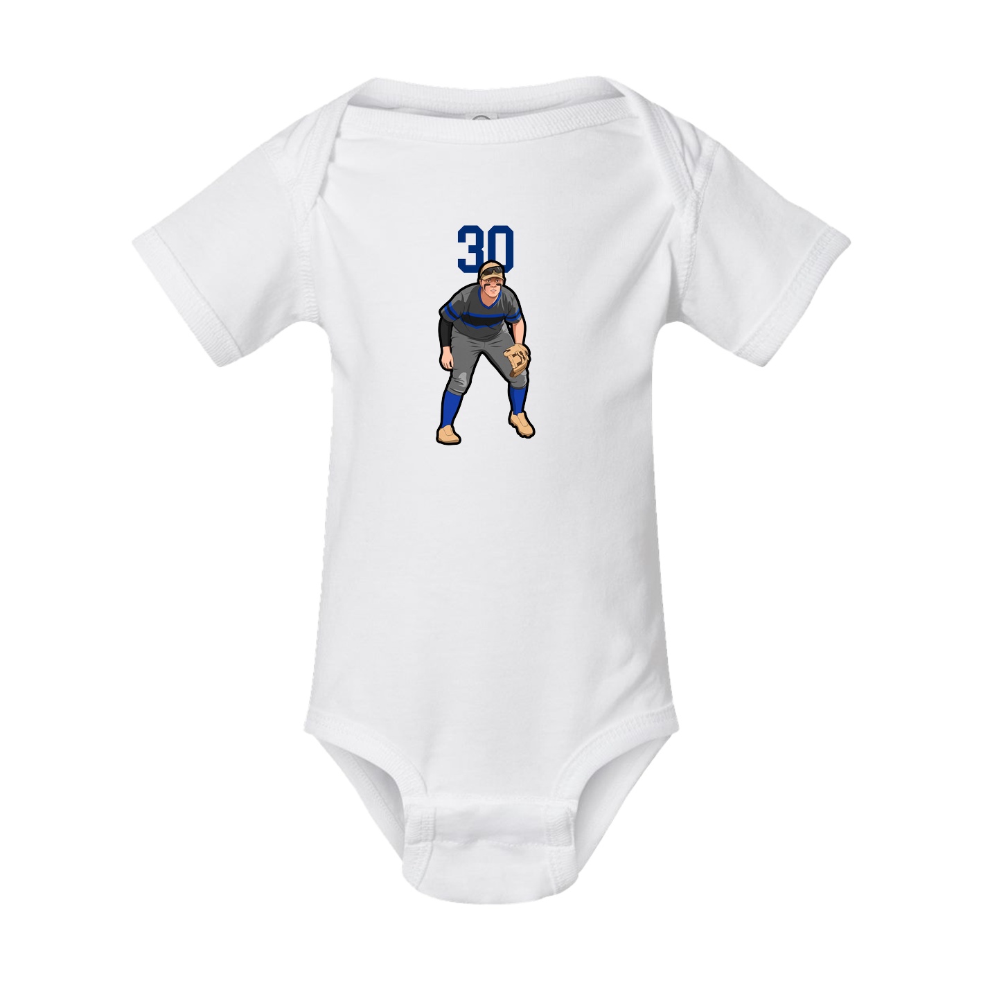 Baby Onesie — Number Top in White