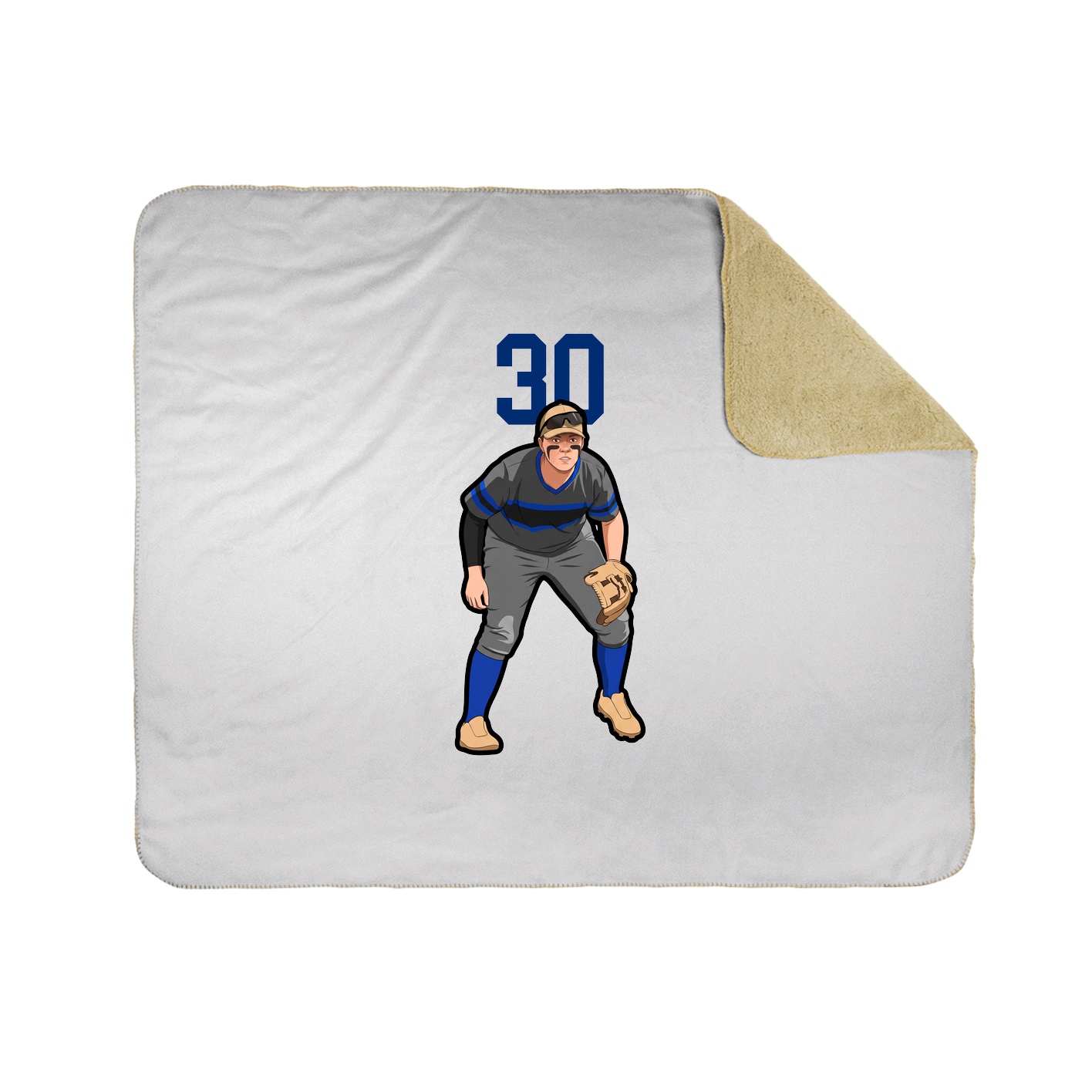 Throw Blanket — Number Top in White