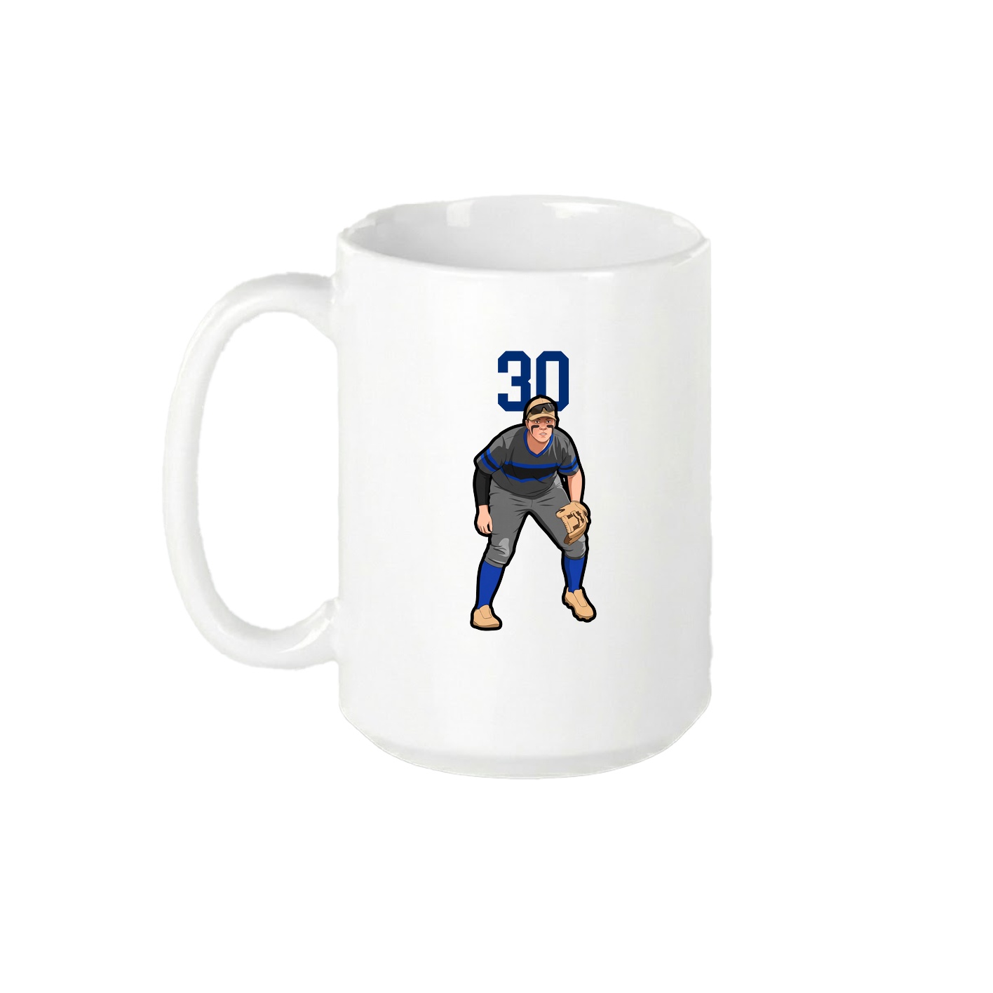 15oz Coffee Mug — Number Top in White