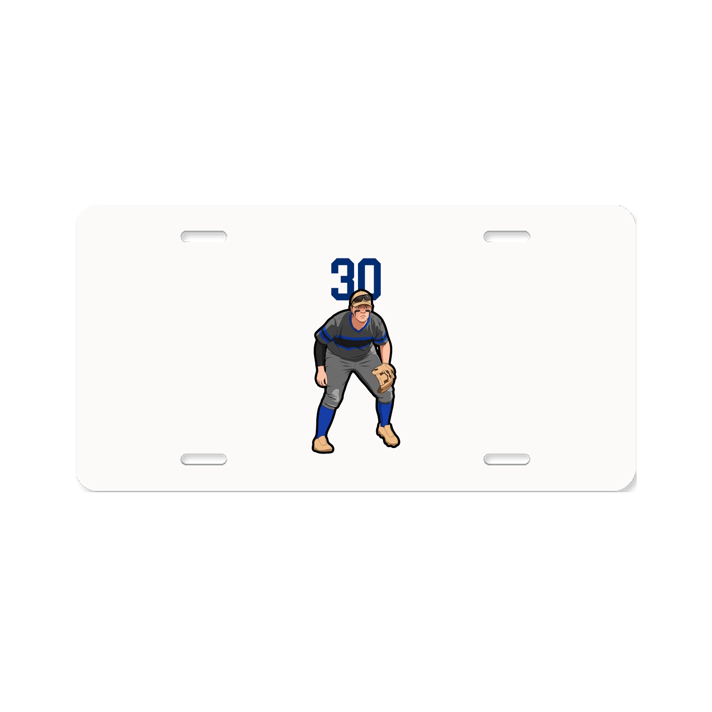 License Plate — Number Top in Classic