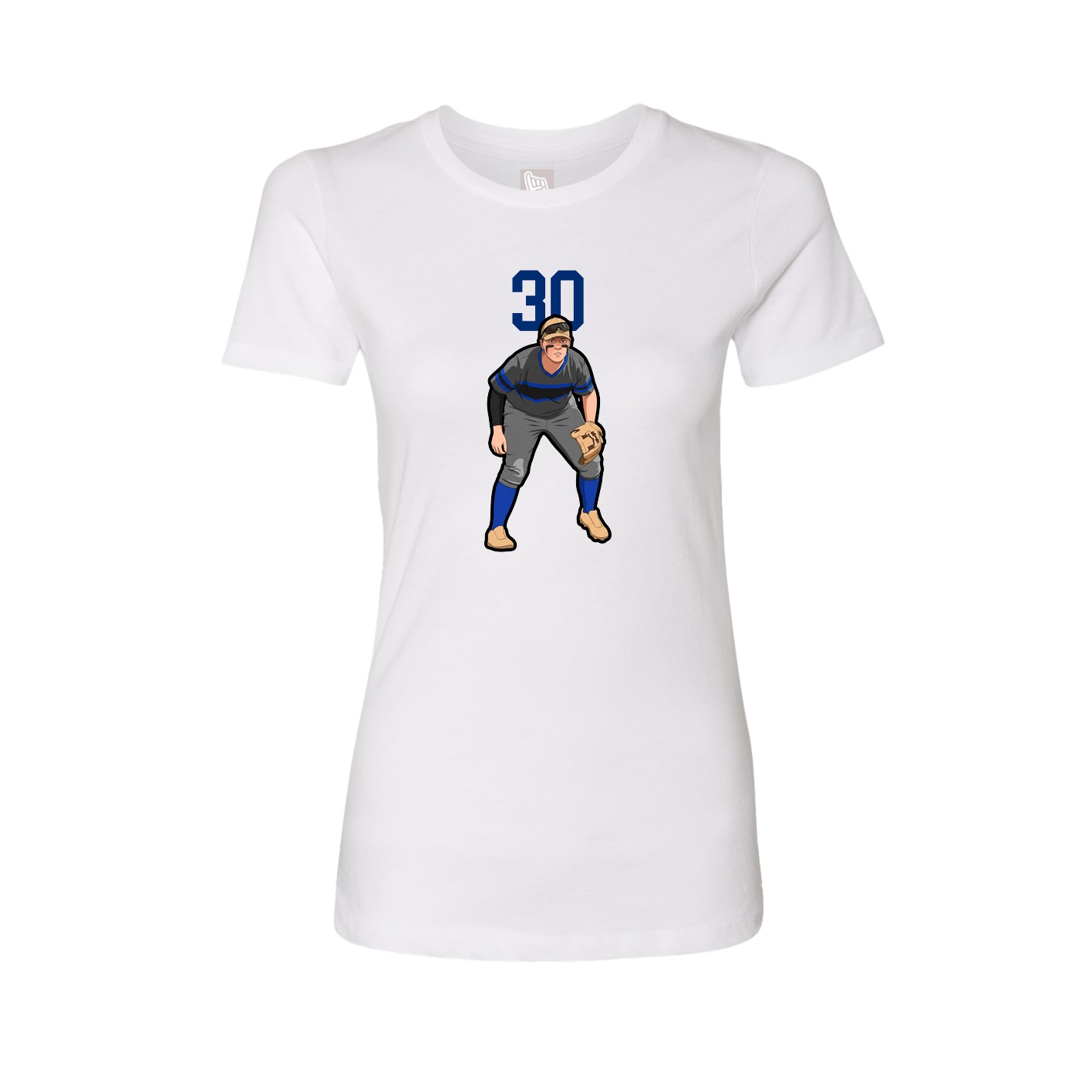 Womens Tee — Number Top in White