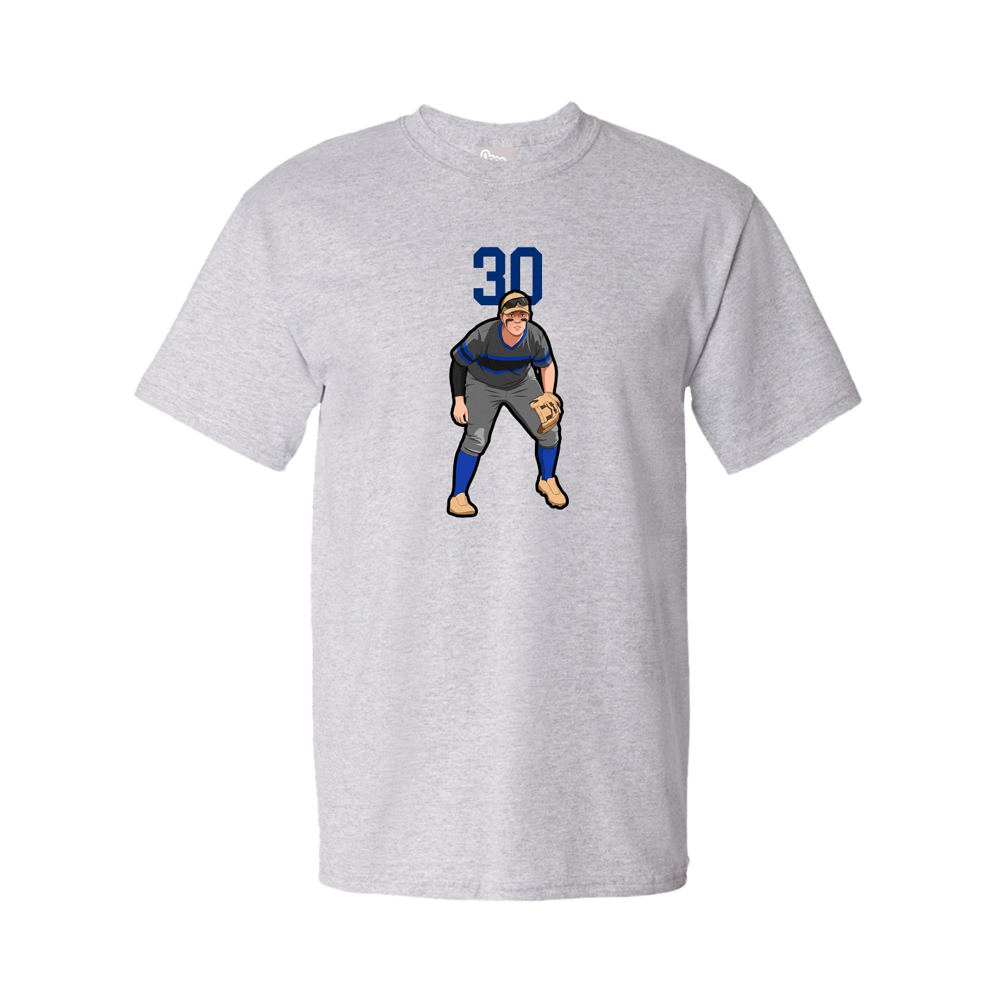 Youth Tee — Number Top in Grey