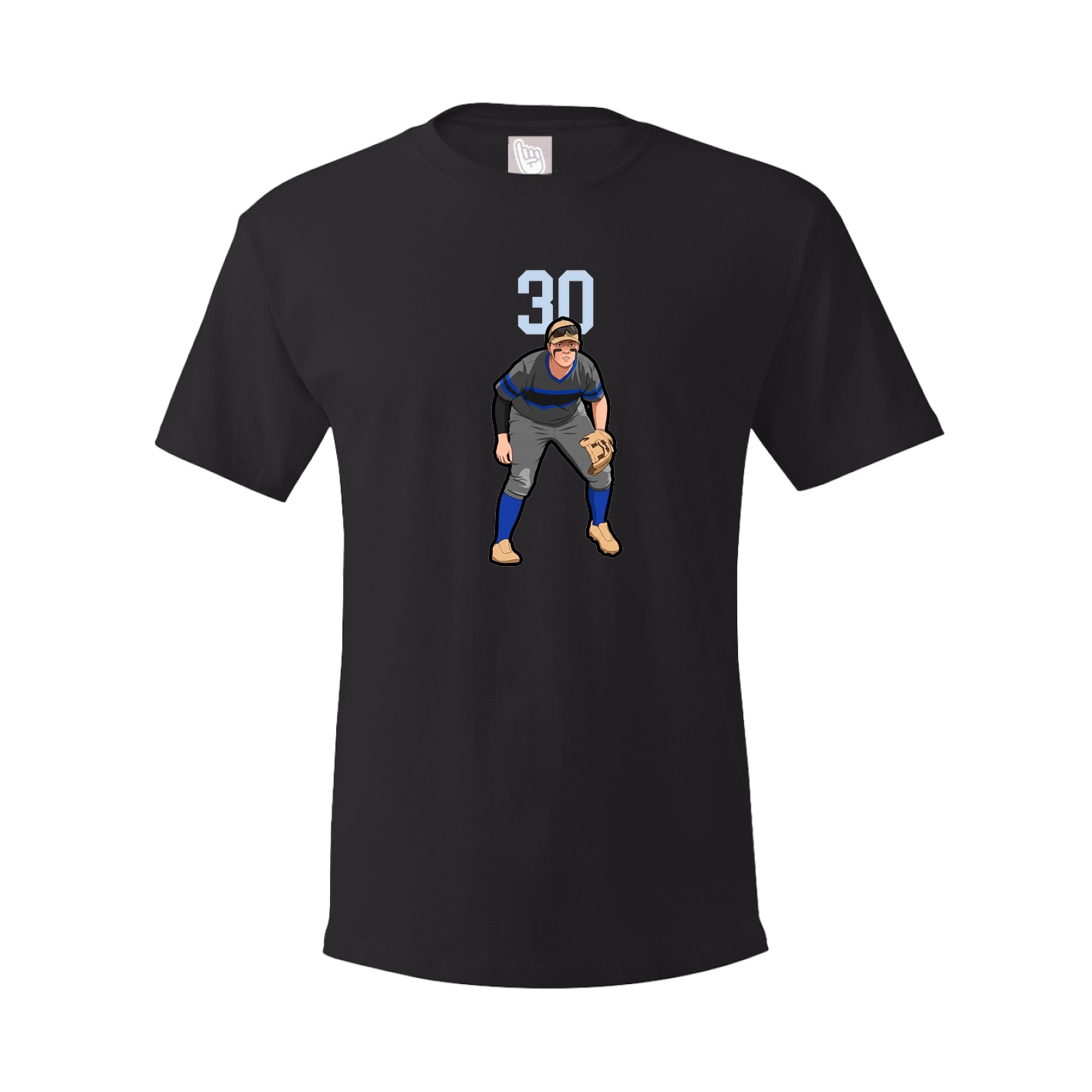 Youth Tee — Number Top in Black
