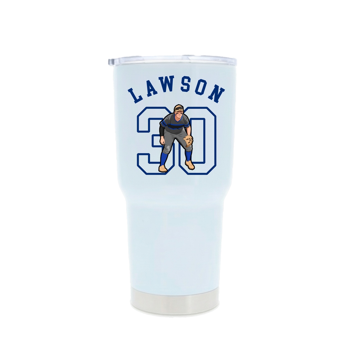 30oz Stainless Steel Tumbler — Shirsey Arch in White