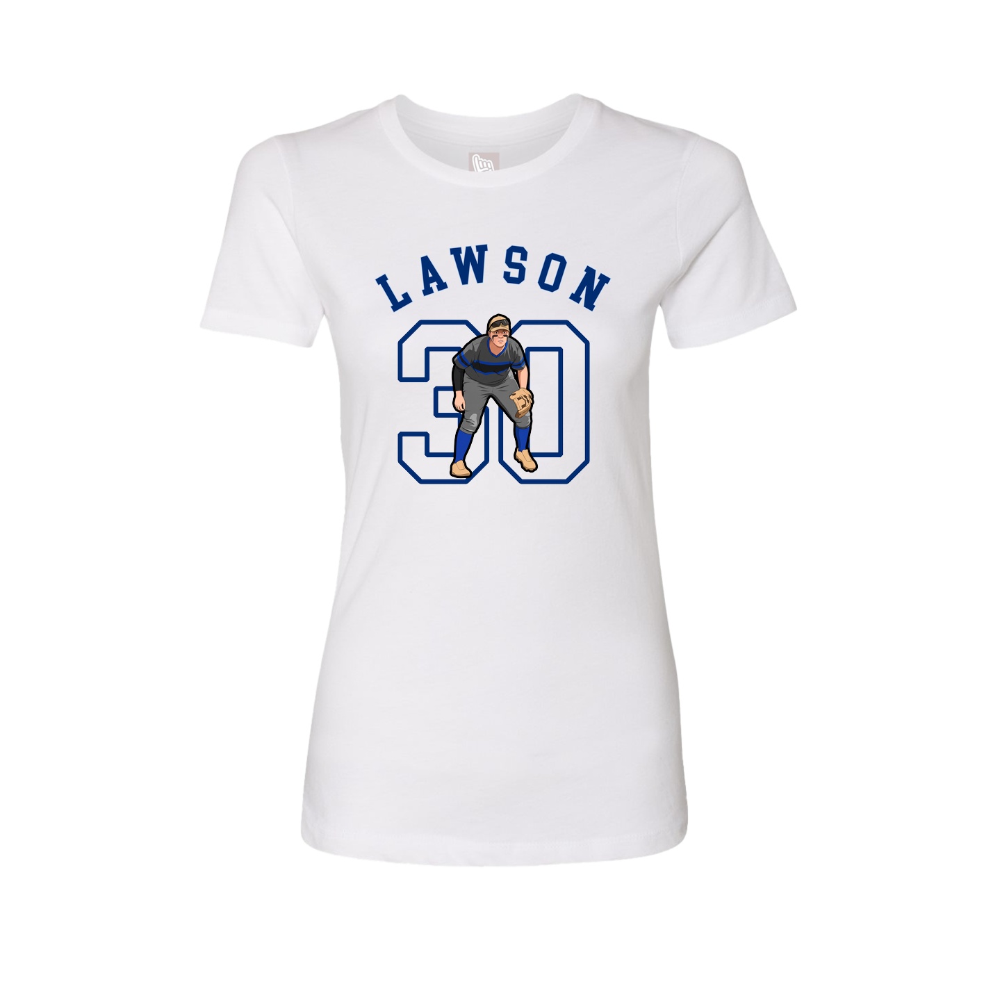 Fitted Women's Tee — Shirsey Arch in White
