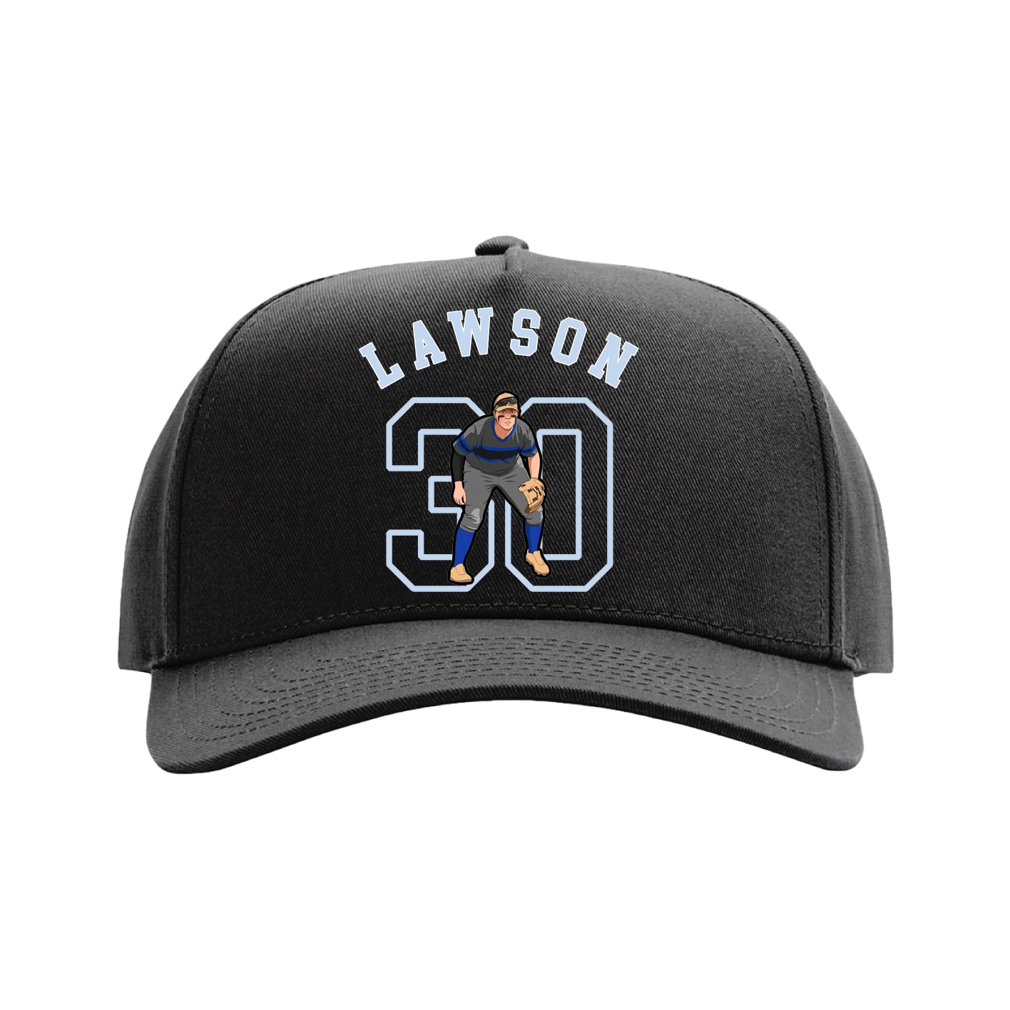 Full Fabric Five-Panel Champ Cap — Shirsey Arch in Black