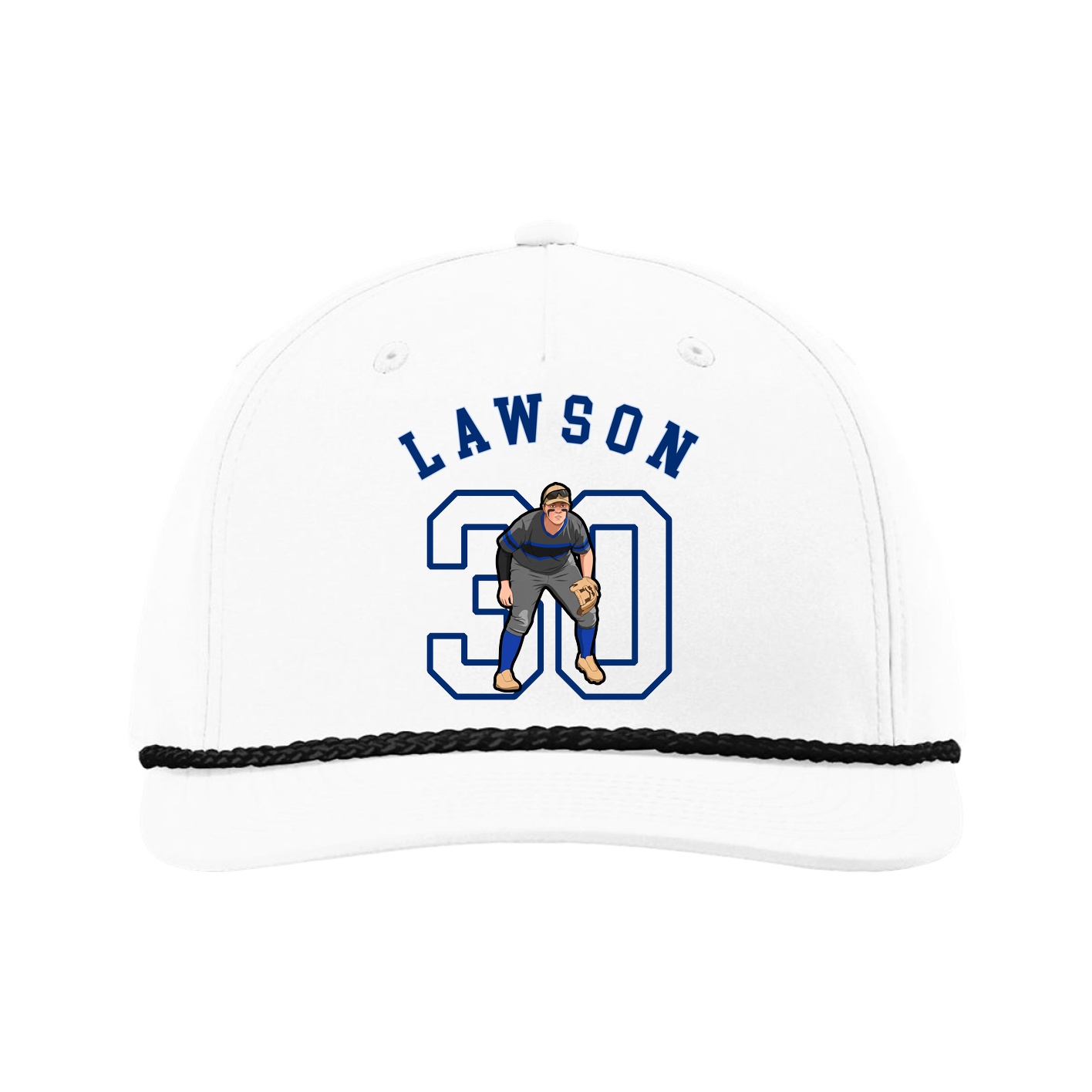 Five-Panel Classic Rope Cap — Shirsey Arch in White