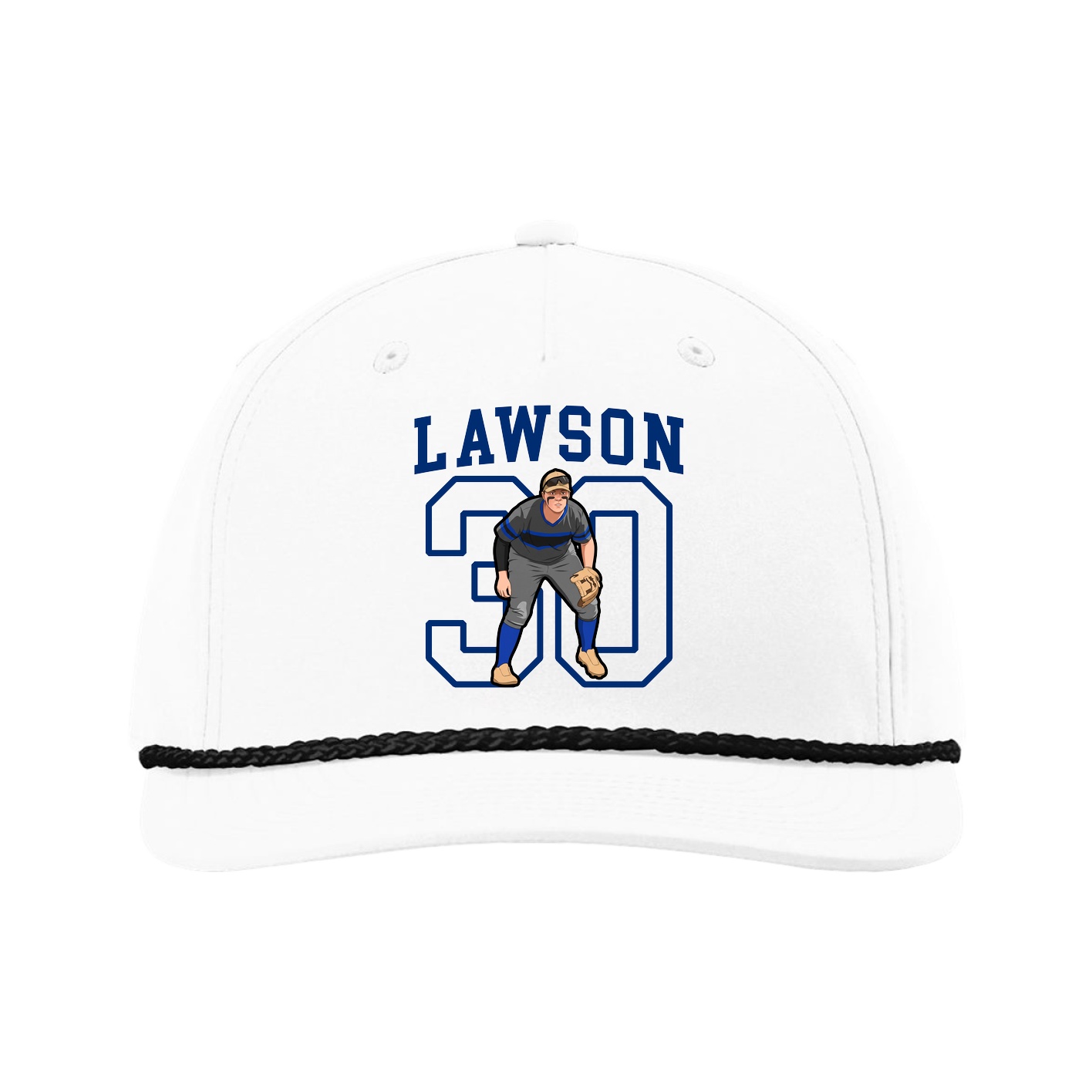 Five-Panel Classic Rope Cap — Shirsey in White