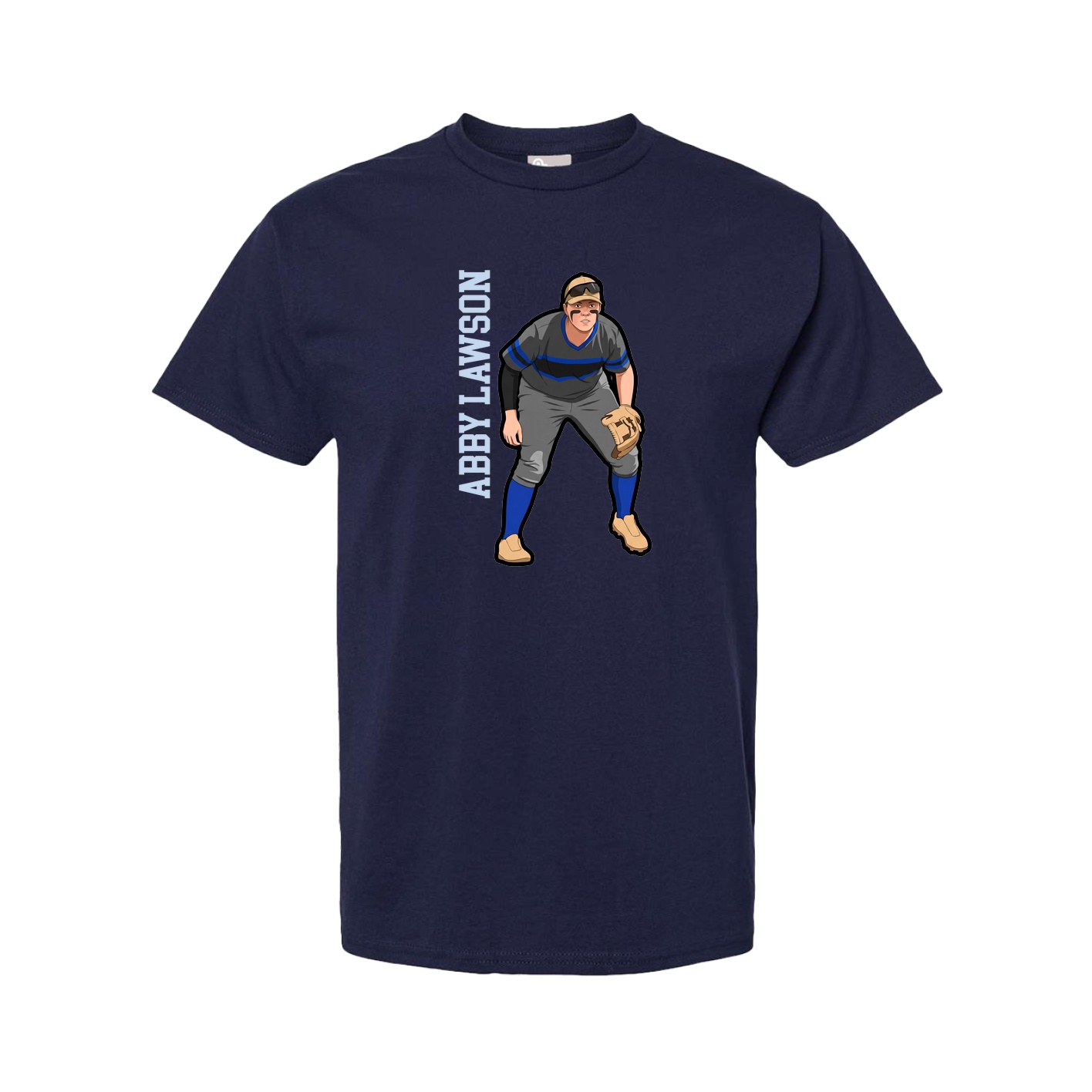 Tee — Name Vertical in Navy