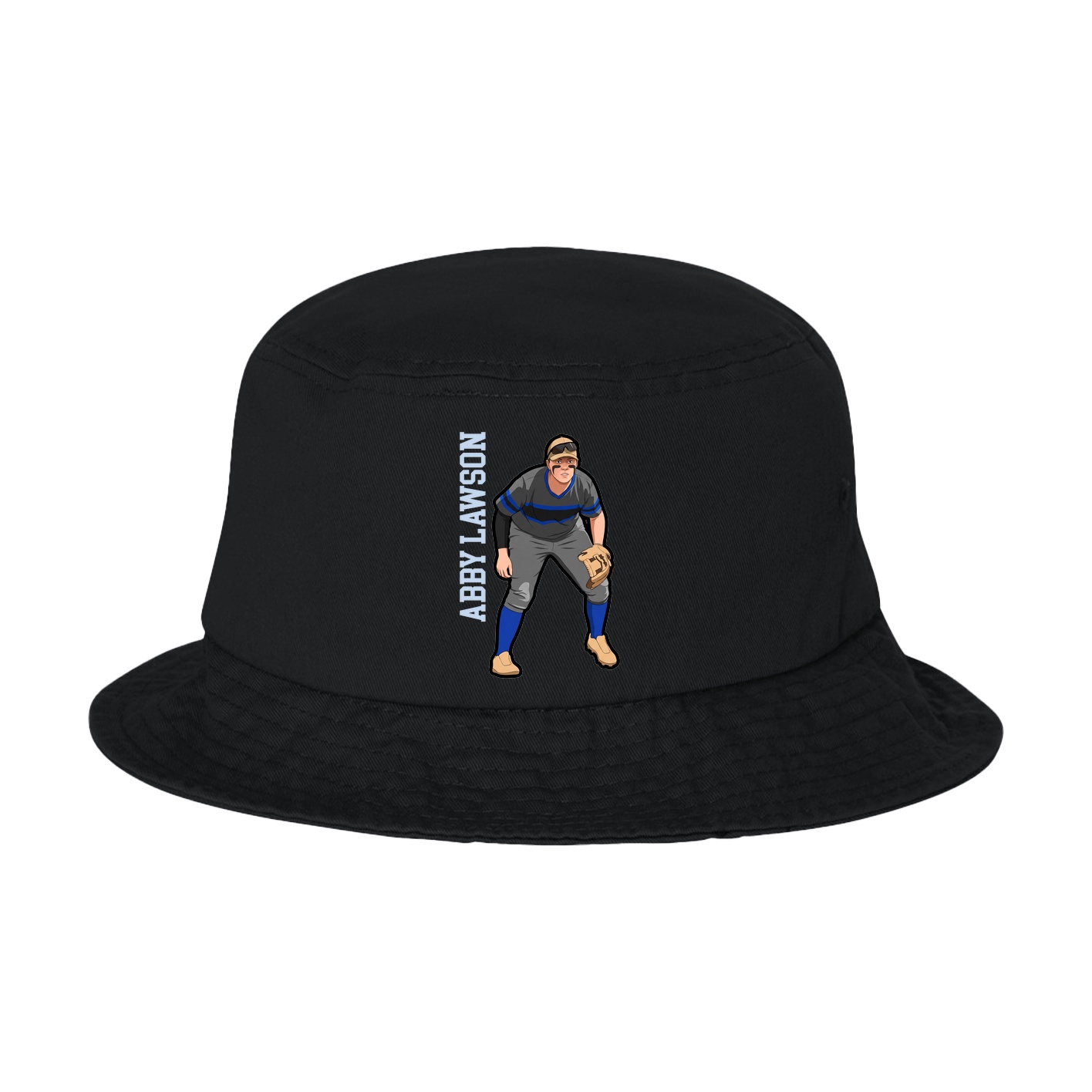 Bucket Cap — Name Vertical in Black