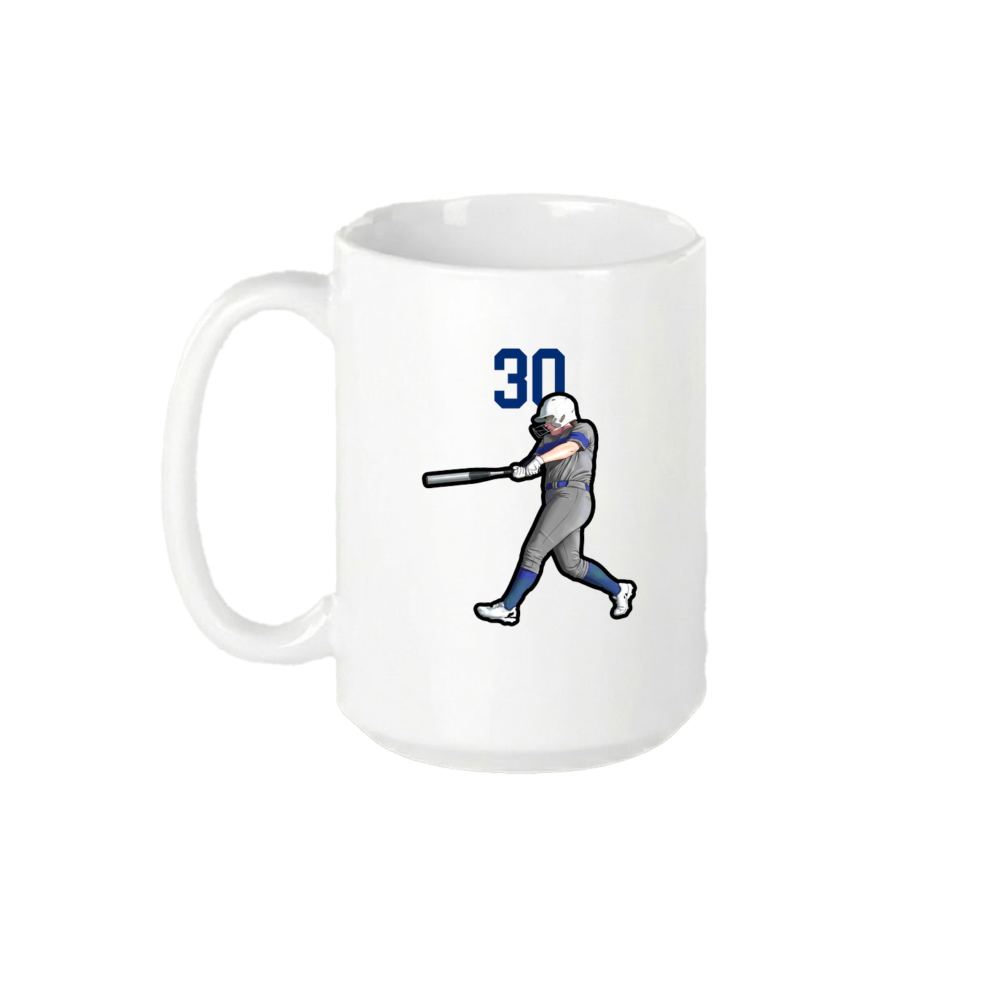 15oz Coffee Mug — Number Top in White