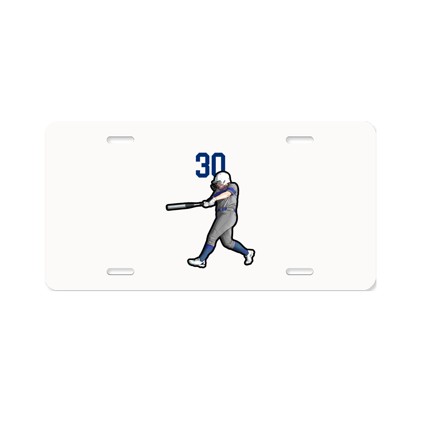 License Plate — Number Top in Classic