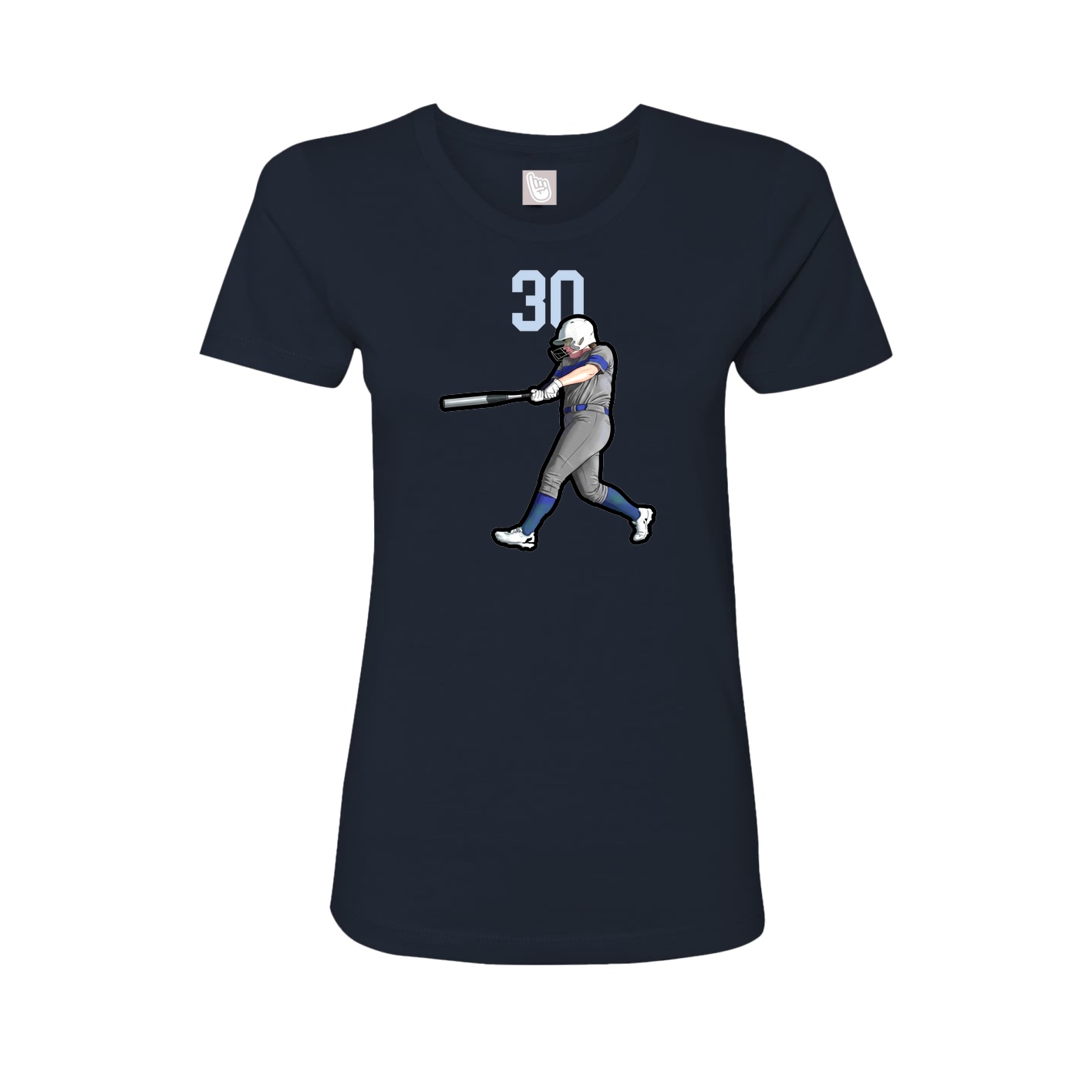 Womens Tee — Number Top in Navy