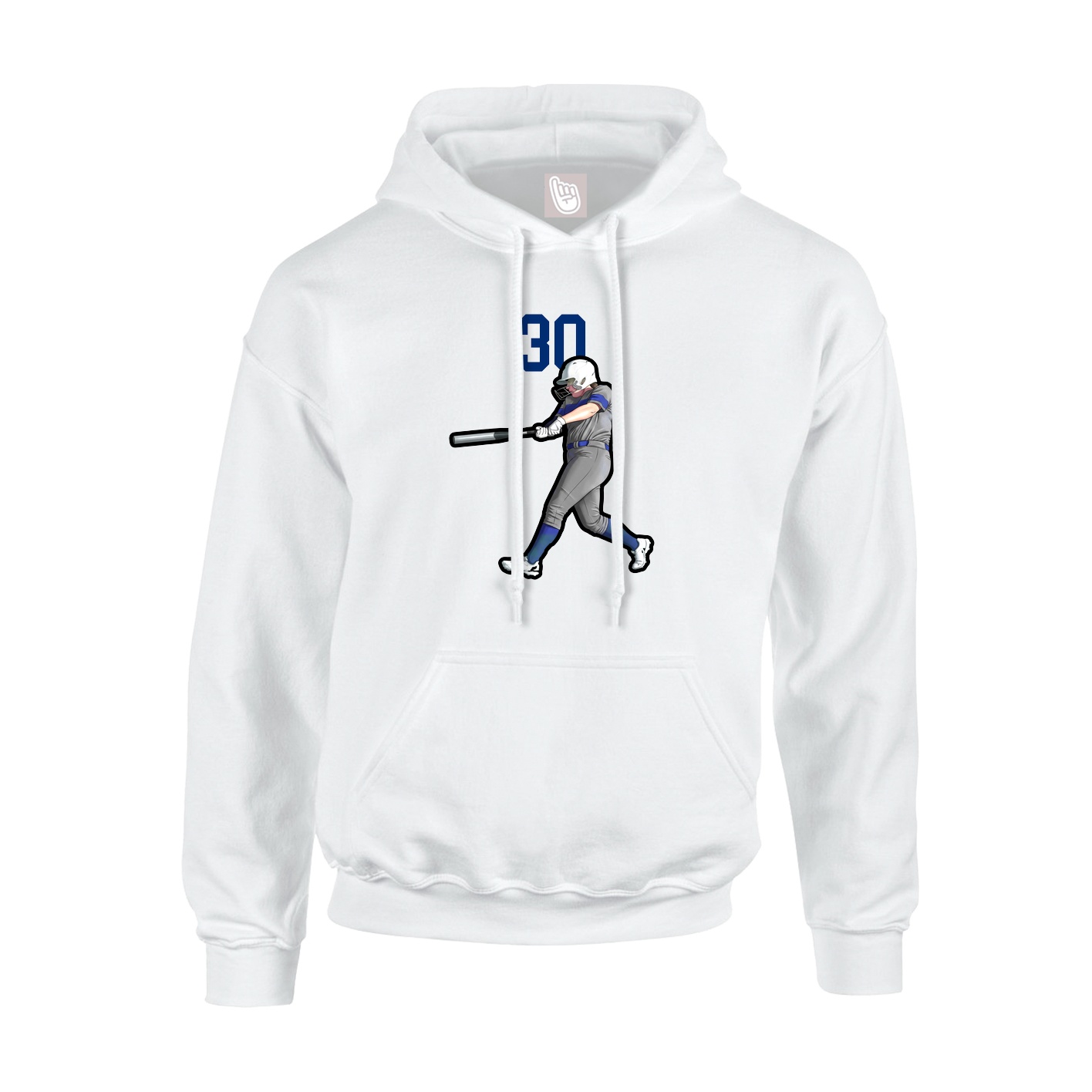 Hoodie — Number Top in White