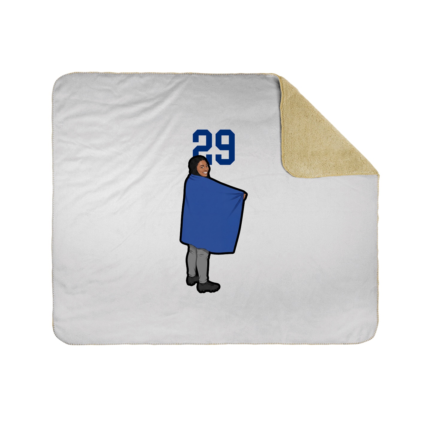 50x60 Sherpa Lined Throw Blanket