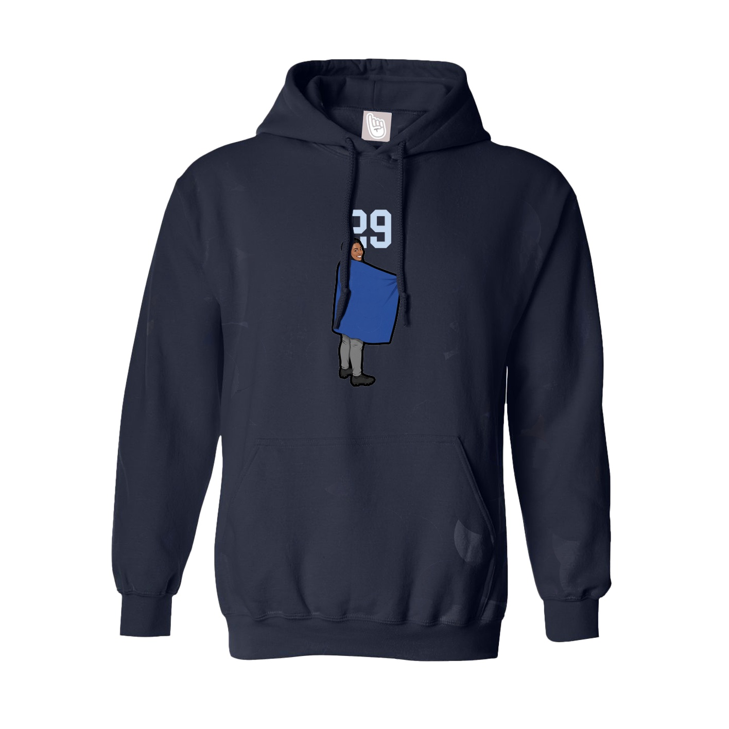 Youth Hoodie — Number Top in Navy