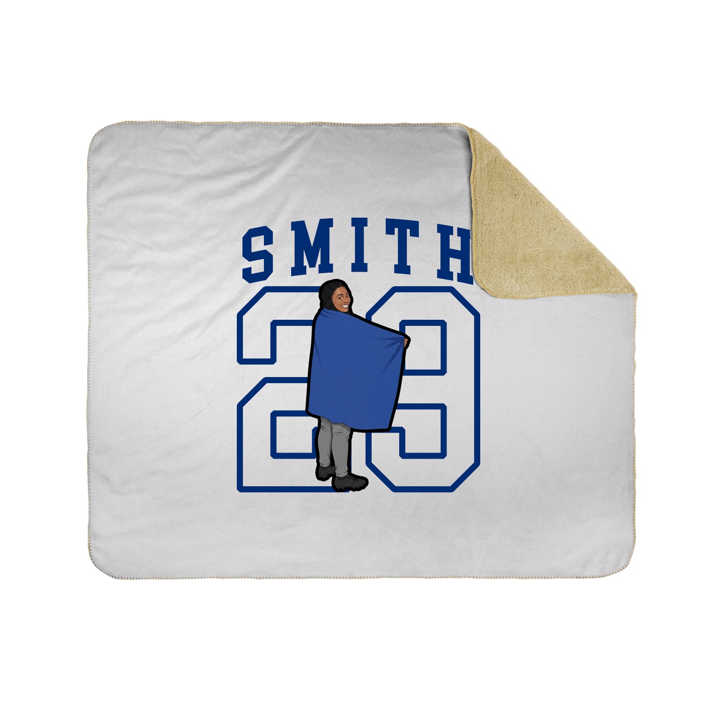 50x60 Sherpa Lined Throw Blanket