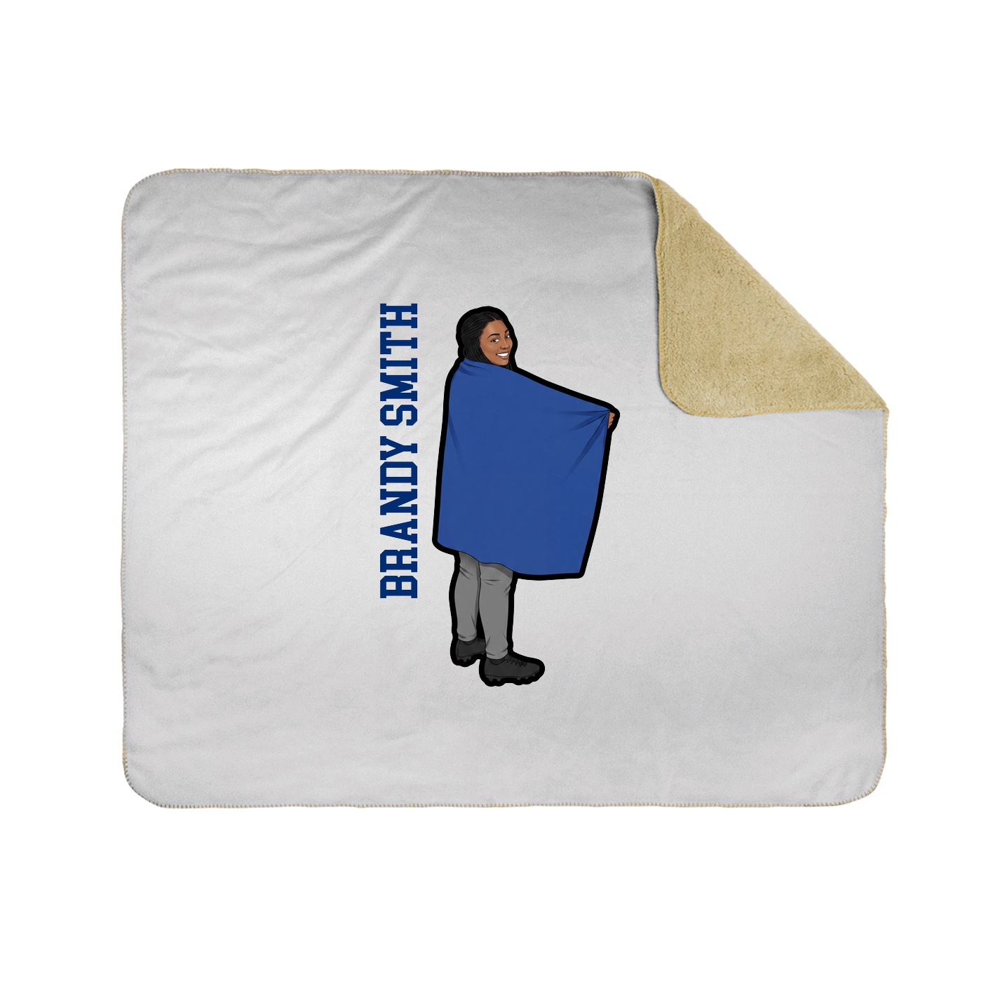 50x60 Sherpa Lined Throw Blanket