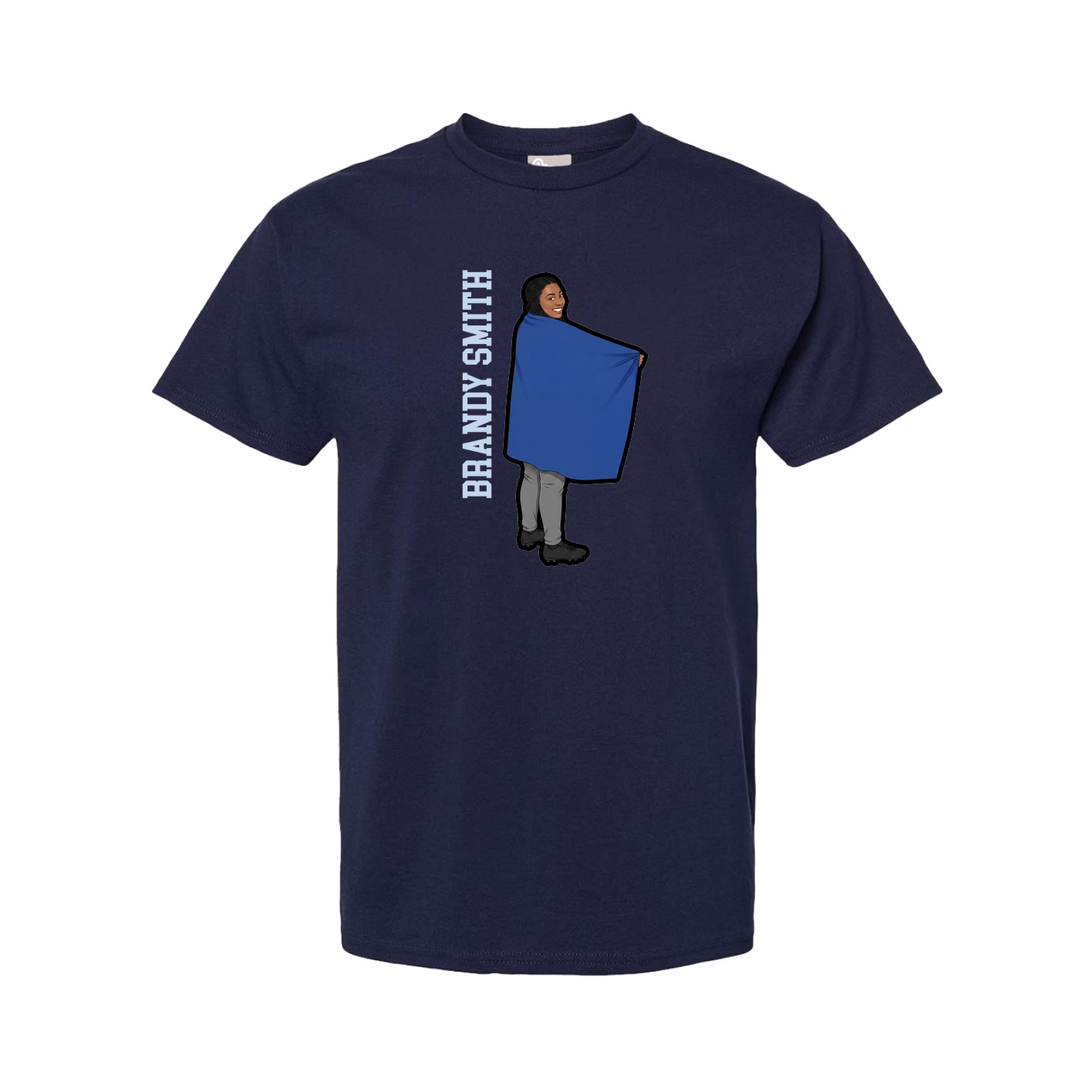 Tee — Name Vertical in Navy