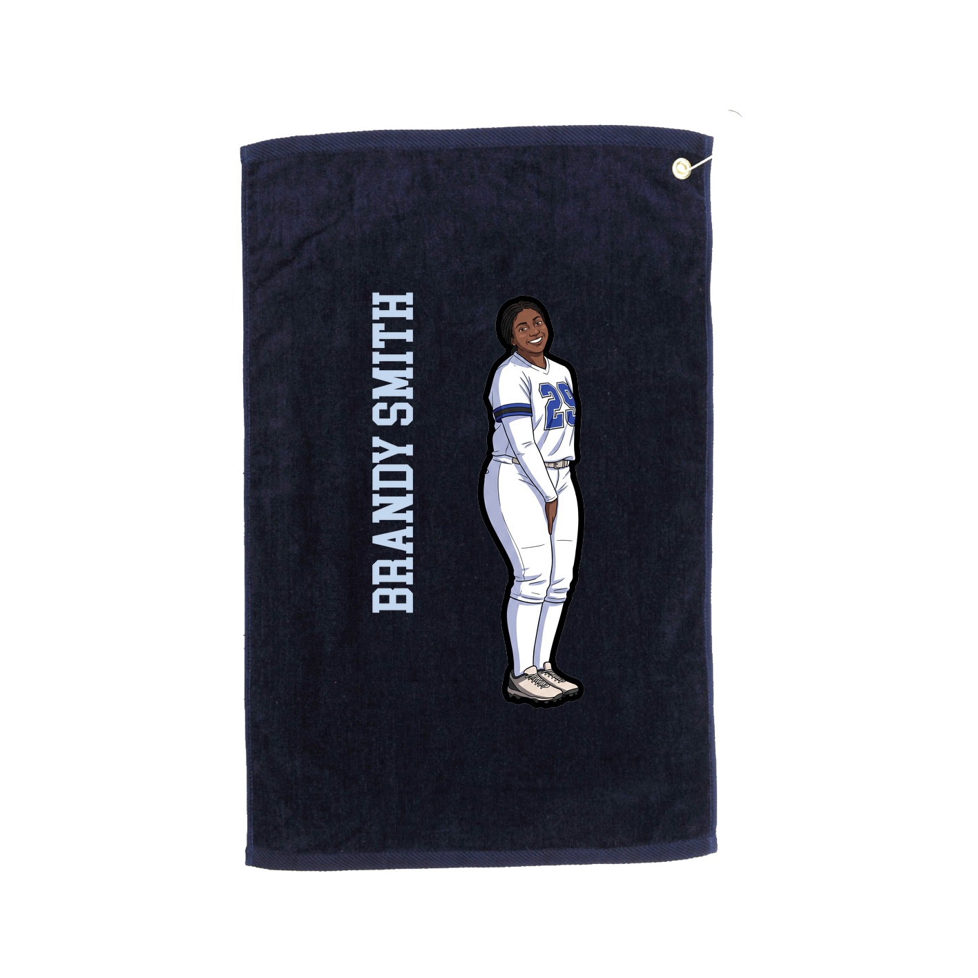 Golf Towel — Name Vertical in Navy