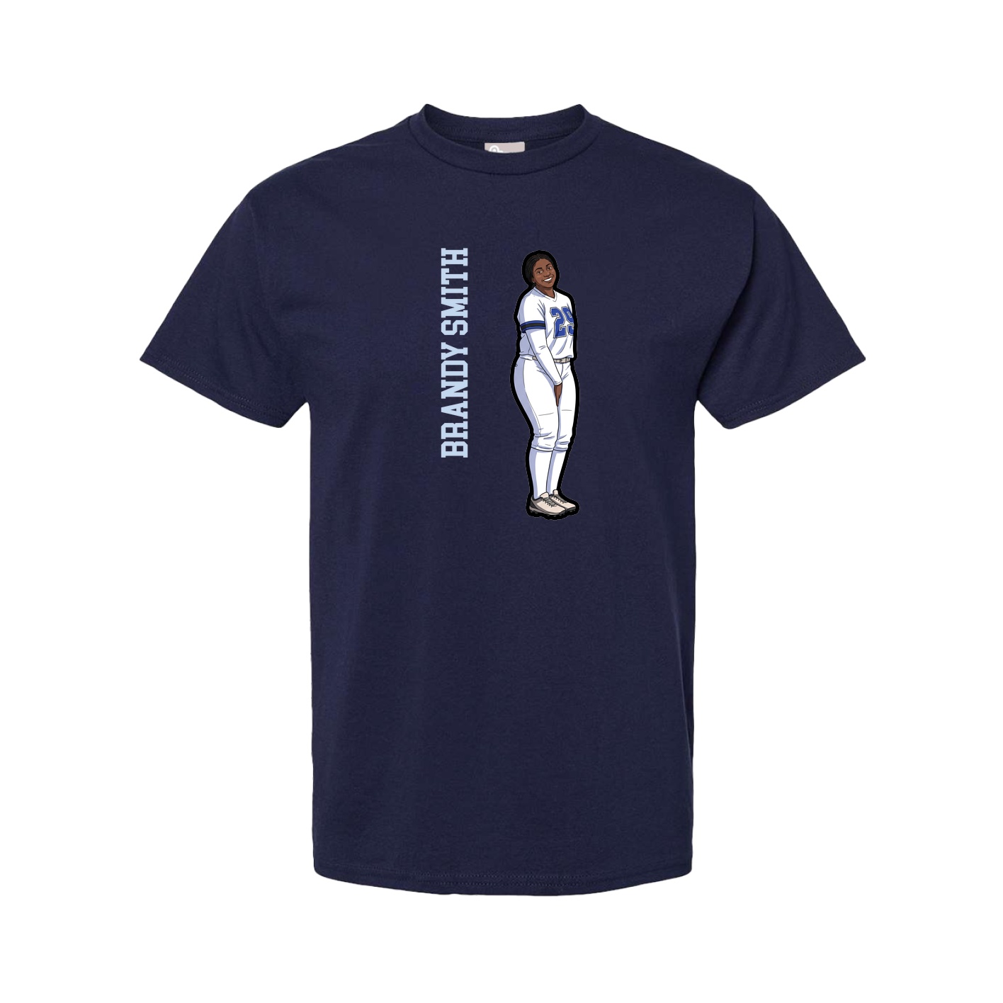 Tee — Name Vertical in Navy