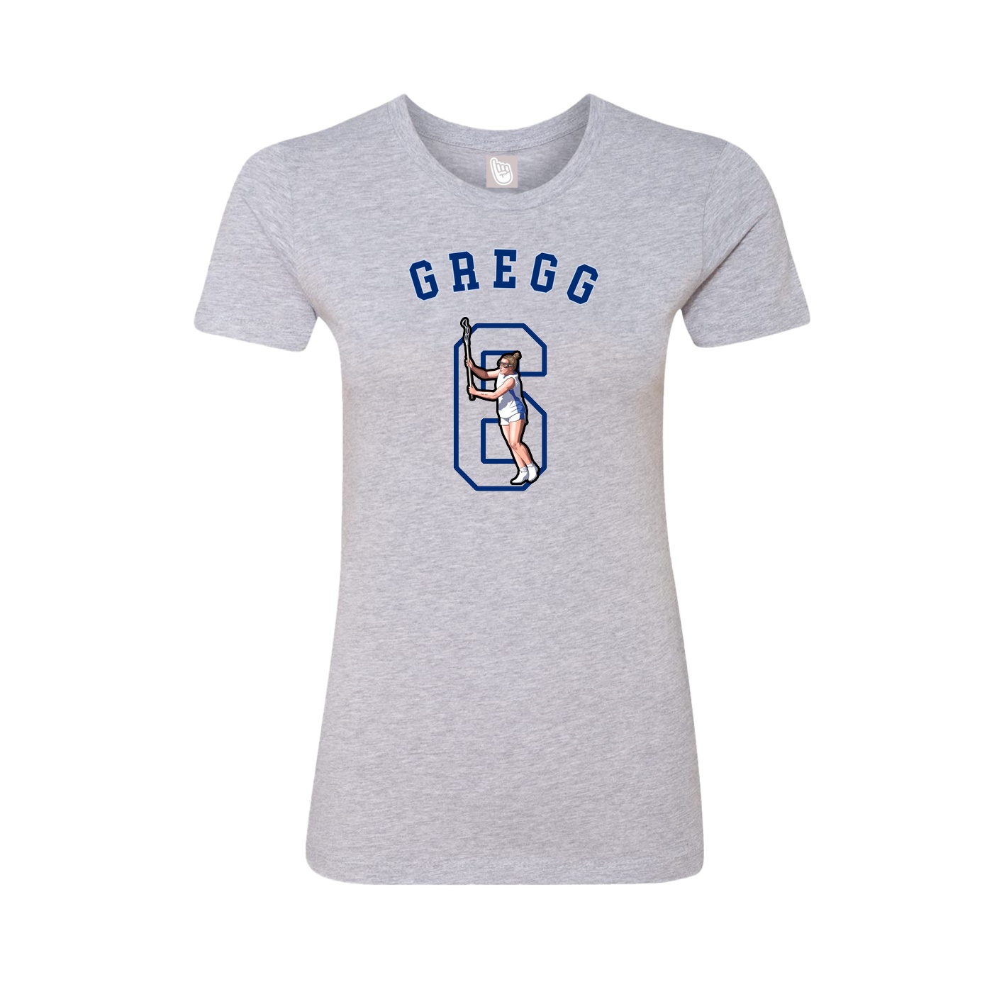 Fitted Women's Tee — Shirsey Arch in Grey
